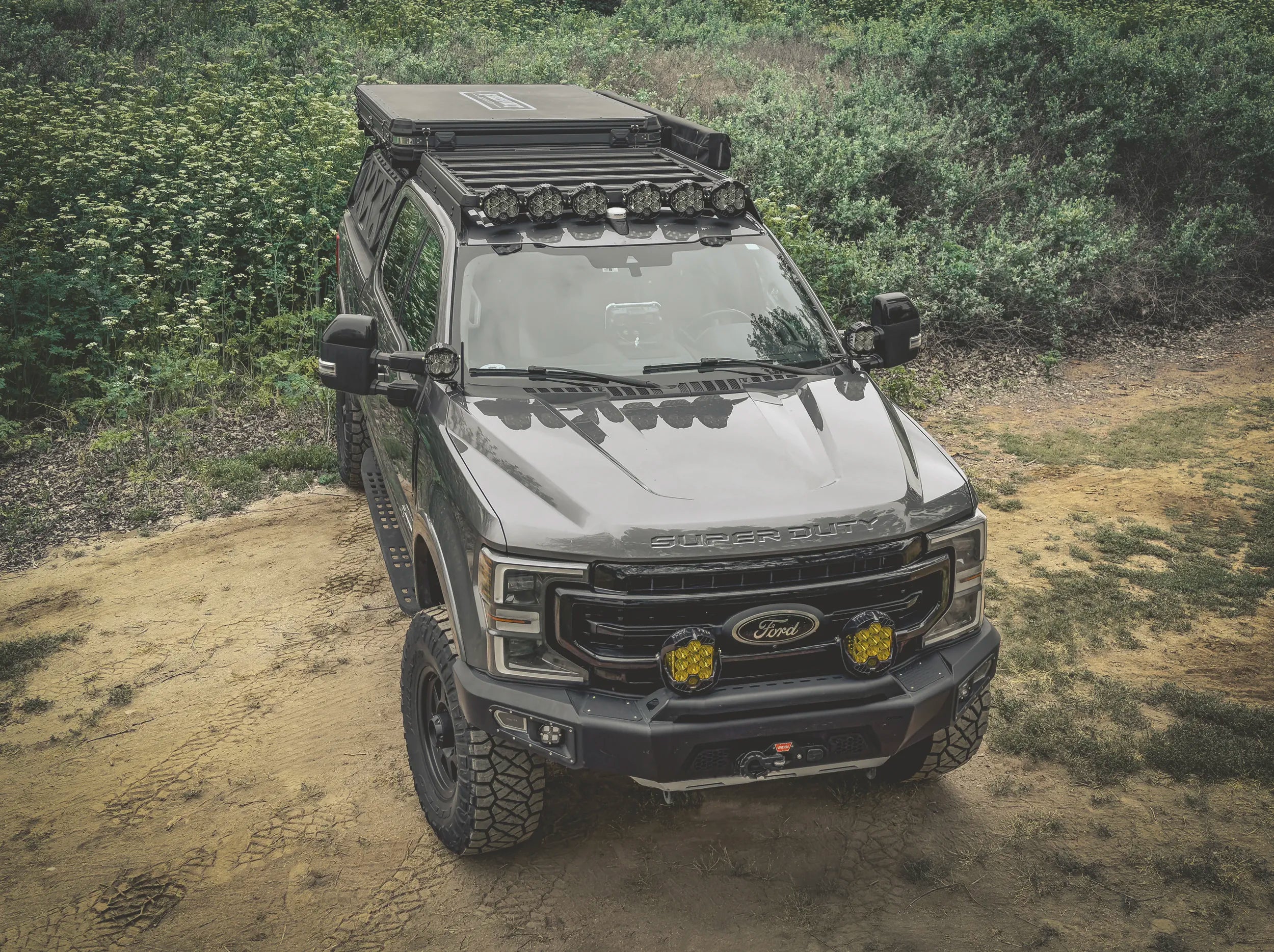 ACS ROOF | Over Cab Platform Rack for FORD Platform Rack Leitner Designs- Overland Kitted