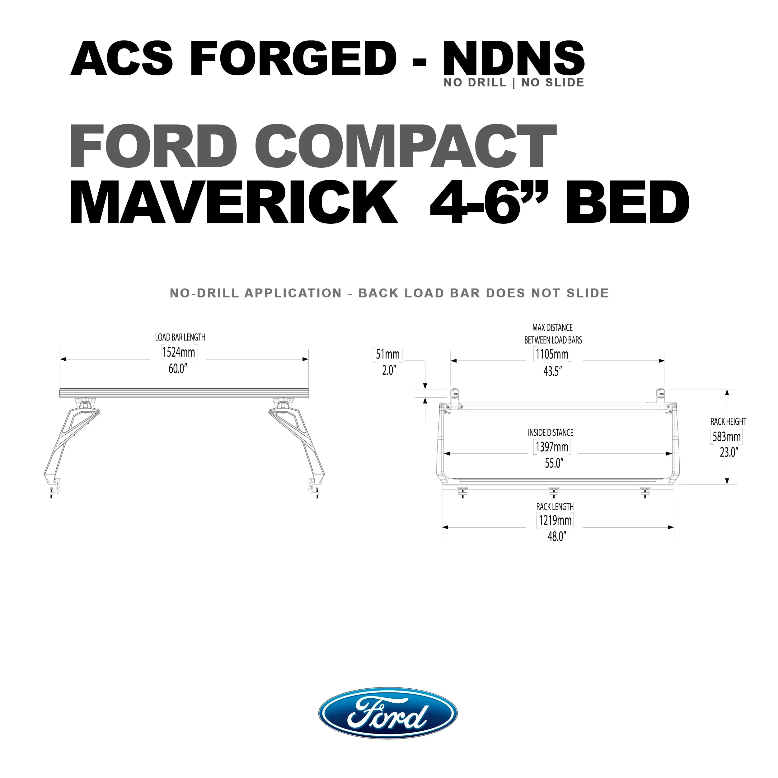 Active Cargo System - FORGED NO DRILL - Ford FORD active-cargo-system Leitner Designs- Overland Kitted