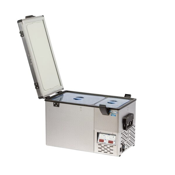 National Luna 35L Legacy fridge with lid fully open