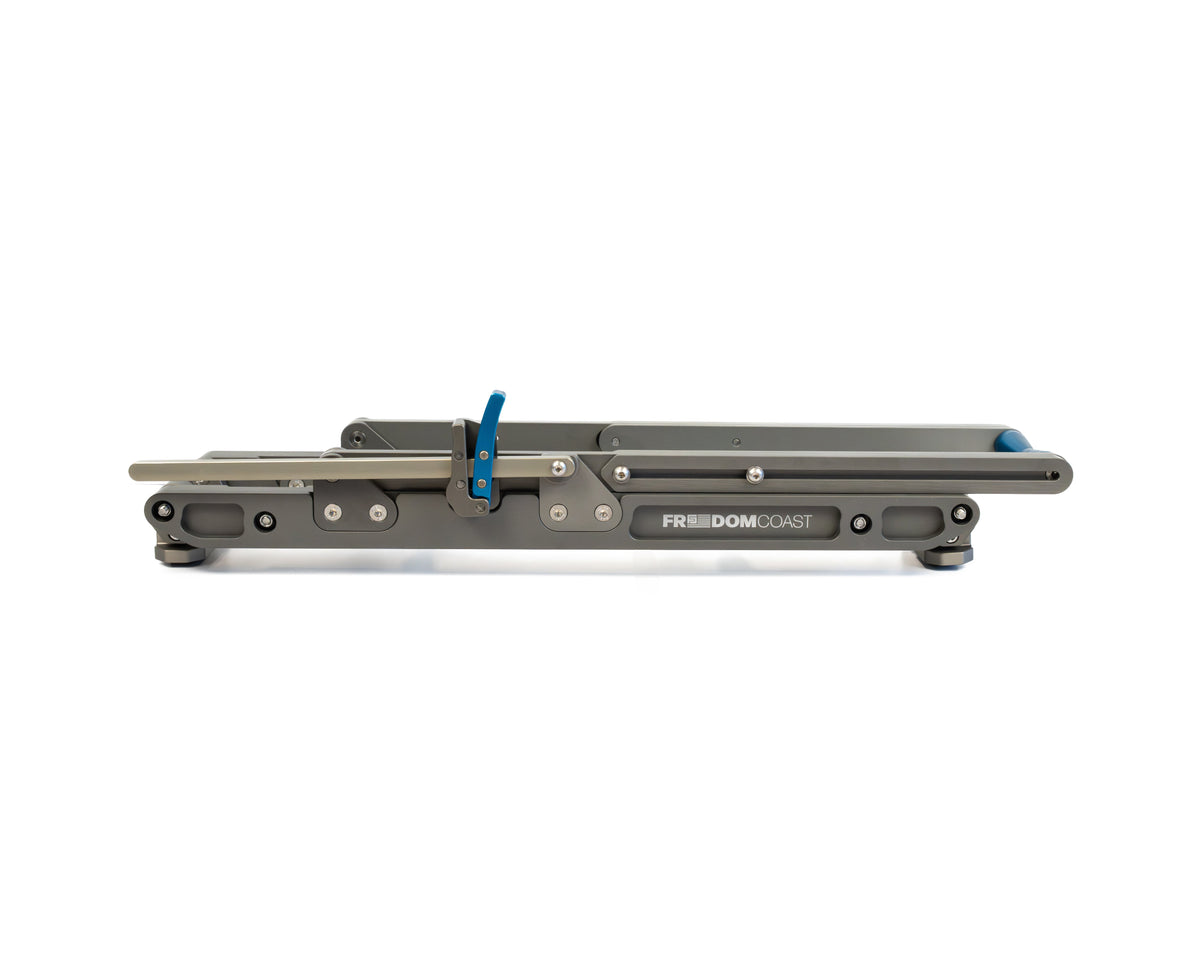 HOVR rack folded closed and low against the track