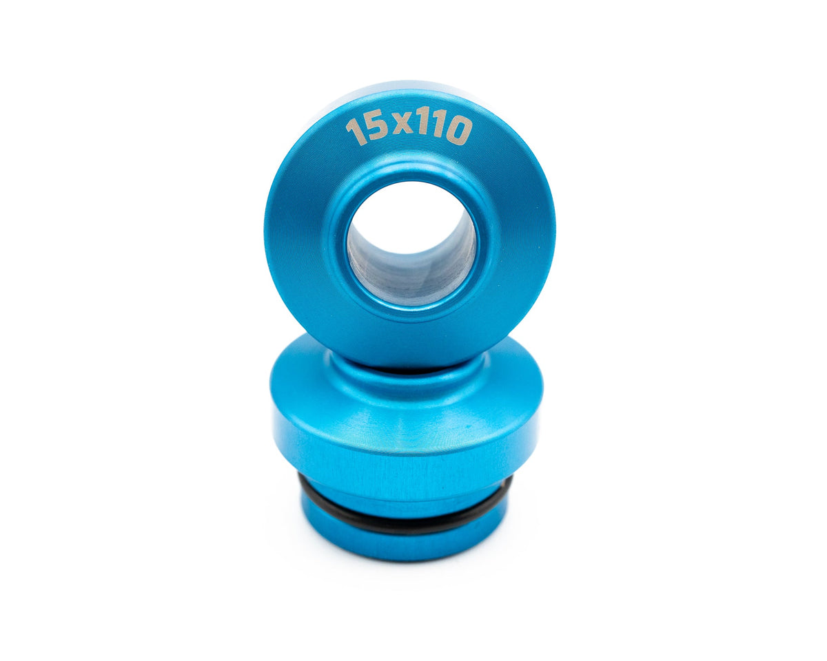 Blue 15x110 Boost fork mount adapter