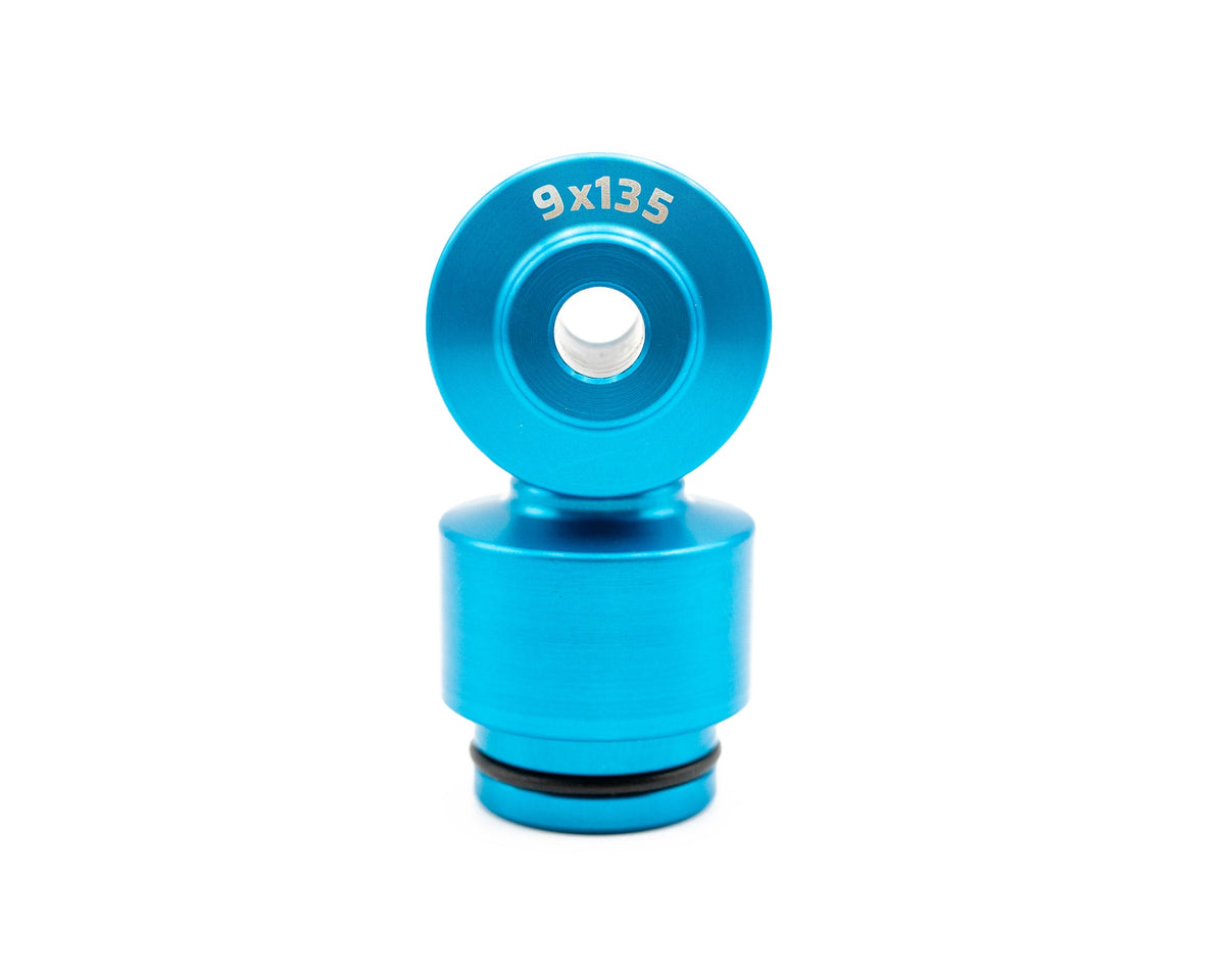 Blue 9x135 quick-release fork mount adapter