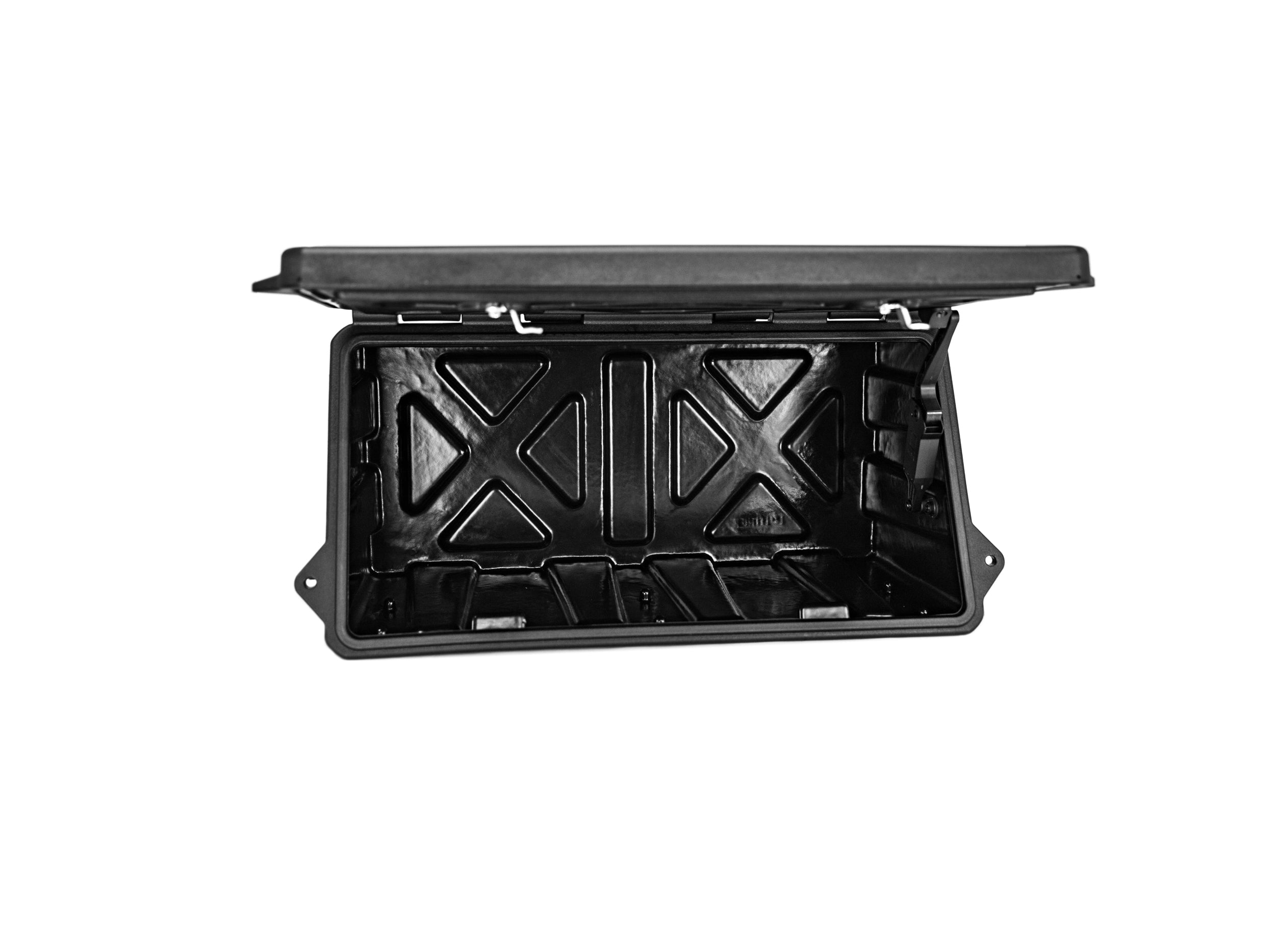 EMPTY OPENED BLACK UTILITY BOX
