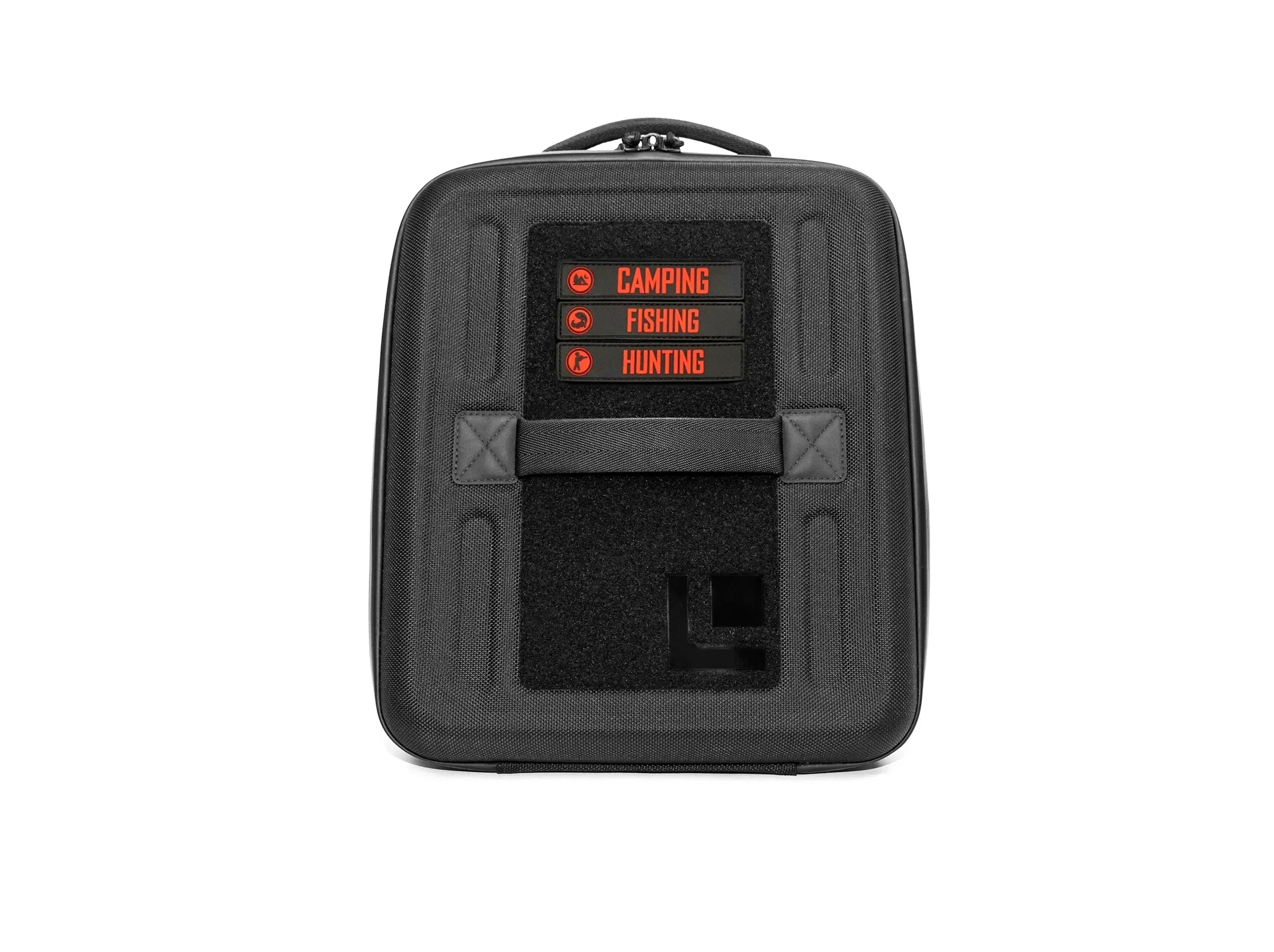 BLACK UTILITY BAG WITH PATCHES