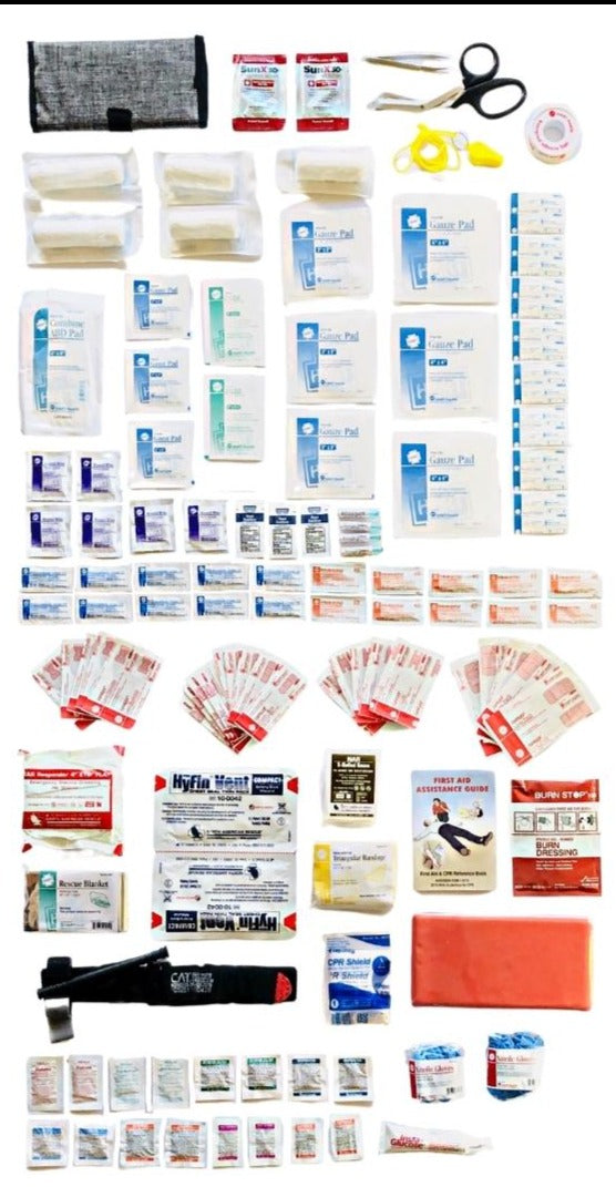 Outer Limit Supply Waterproof 5000 Series first aid kit, case open