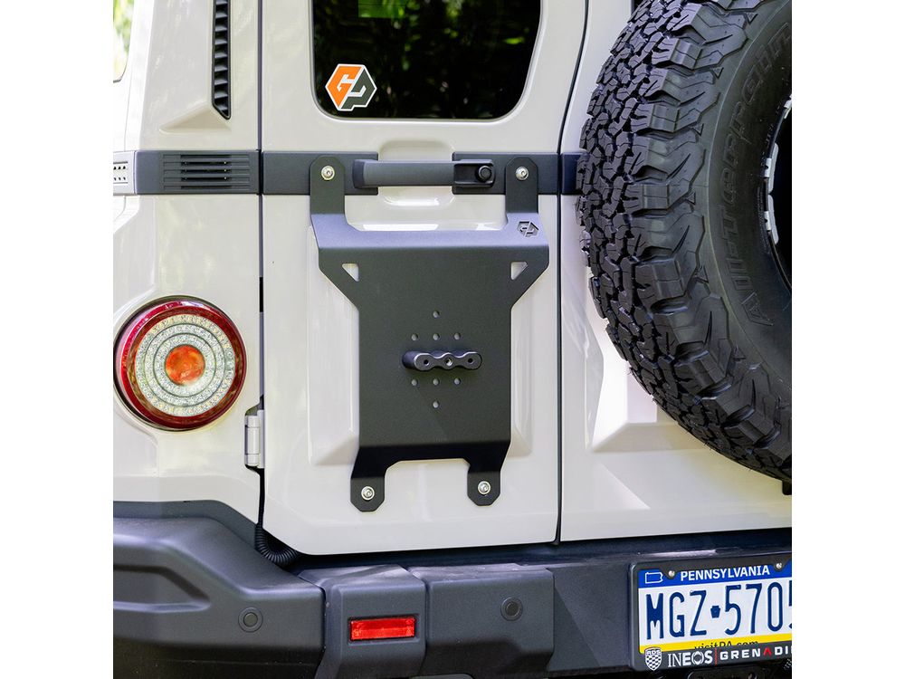 Ineos Grenadier Rear Door Accessory Mount Vehicle Mounting Bracket GP Factor- Overland Kitted