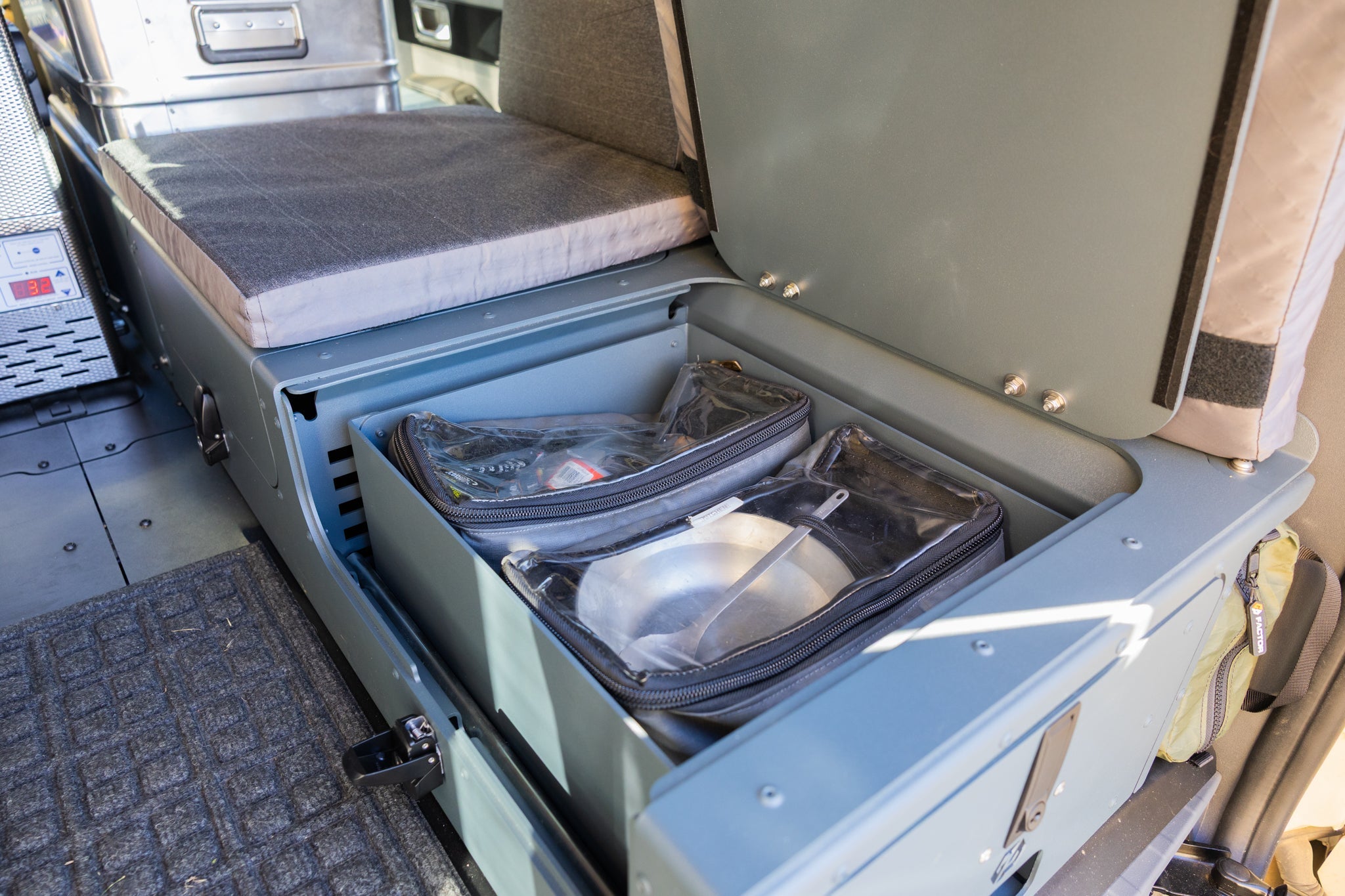 Ineos Grenadier Full Camper Interior Kitchen, Couch Module, & Full Floor