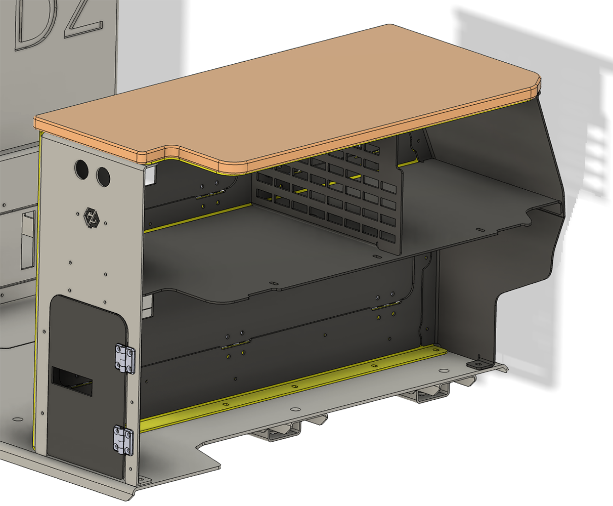 GP Ineos Grenadier Rear Cargo Cabinet with Counter (Passenger Side) Kit
