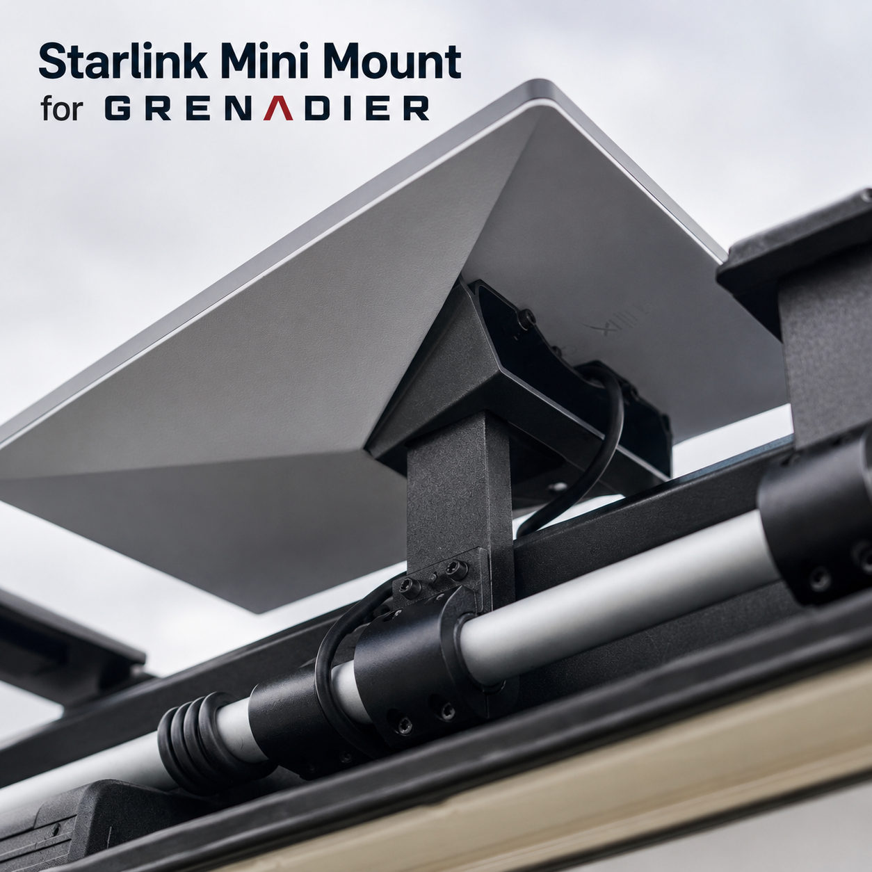 INEOS Grenadier: Starlink Mini Roof Mount v2 – Rail & Kickstand
