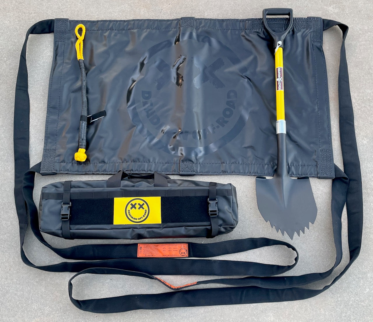 I Bury Dead Things The Ruggedized Deadman with Black/Yellow Shovel - $591.97 Recovery Gear, Camping Gear, Shovel Deadman Off-Road- Overland Kitted