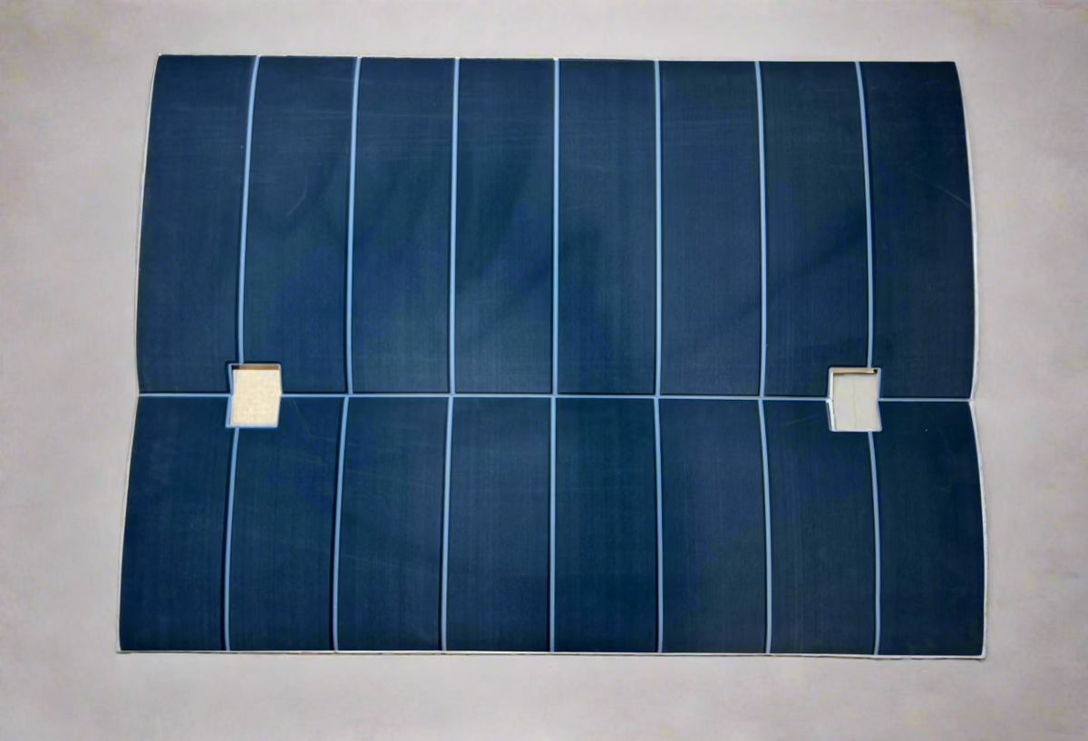 Two-piece navy foam pad set with a lined teak-style pattern