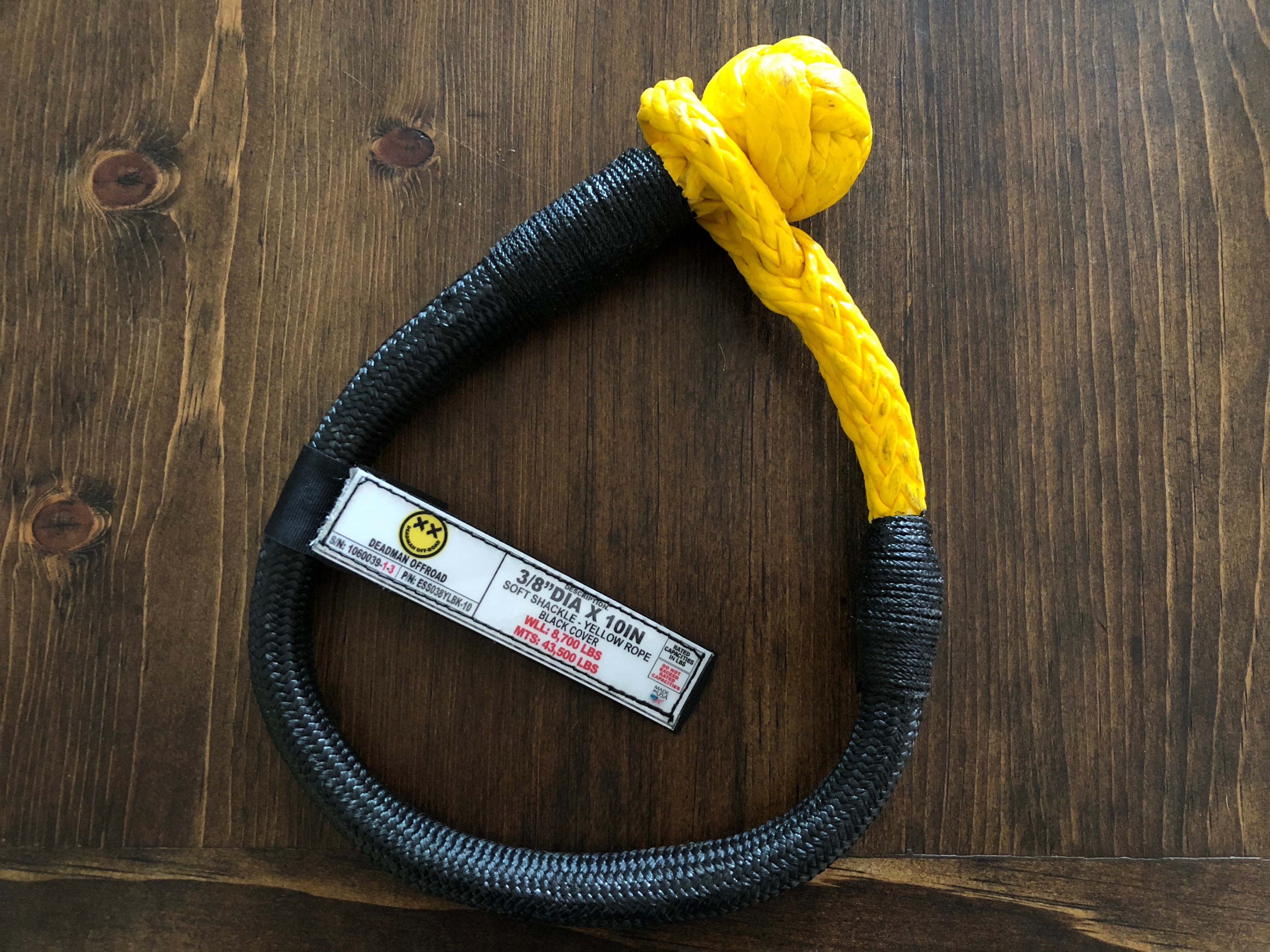 Deadman RUGGEDIZED Shackle Deadman Yellow Recovery Gear, Camping Gear Deadman Off-Road- Overland Kitted