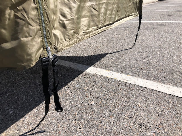 Eezi-Awn K9 Cube being deployed from its PVC cover
