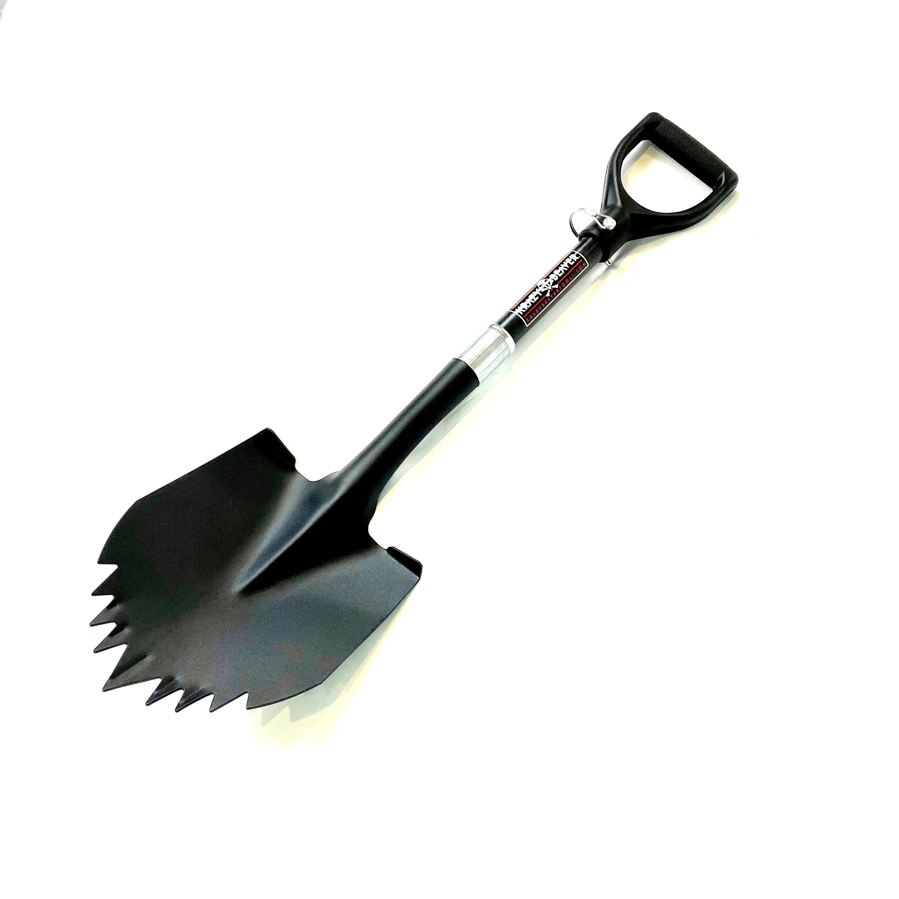 ATV / UTV Krazy Beaver Shorty Shovel (Textured Black Head / Black Handle) Recovery Gear, Camping gear, Shovel, Camping Krazy Beaver Tools- Overland Kitted