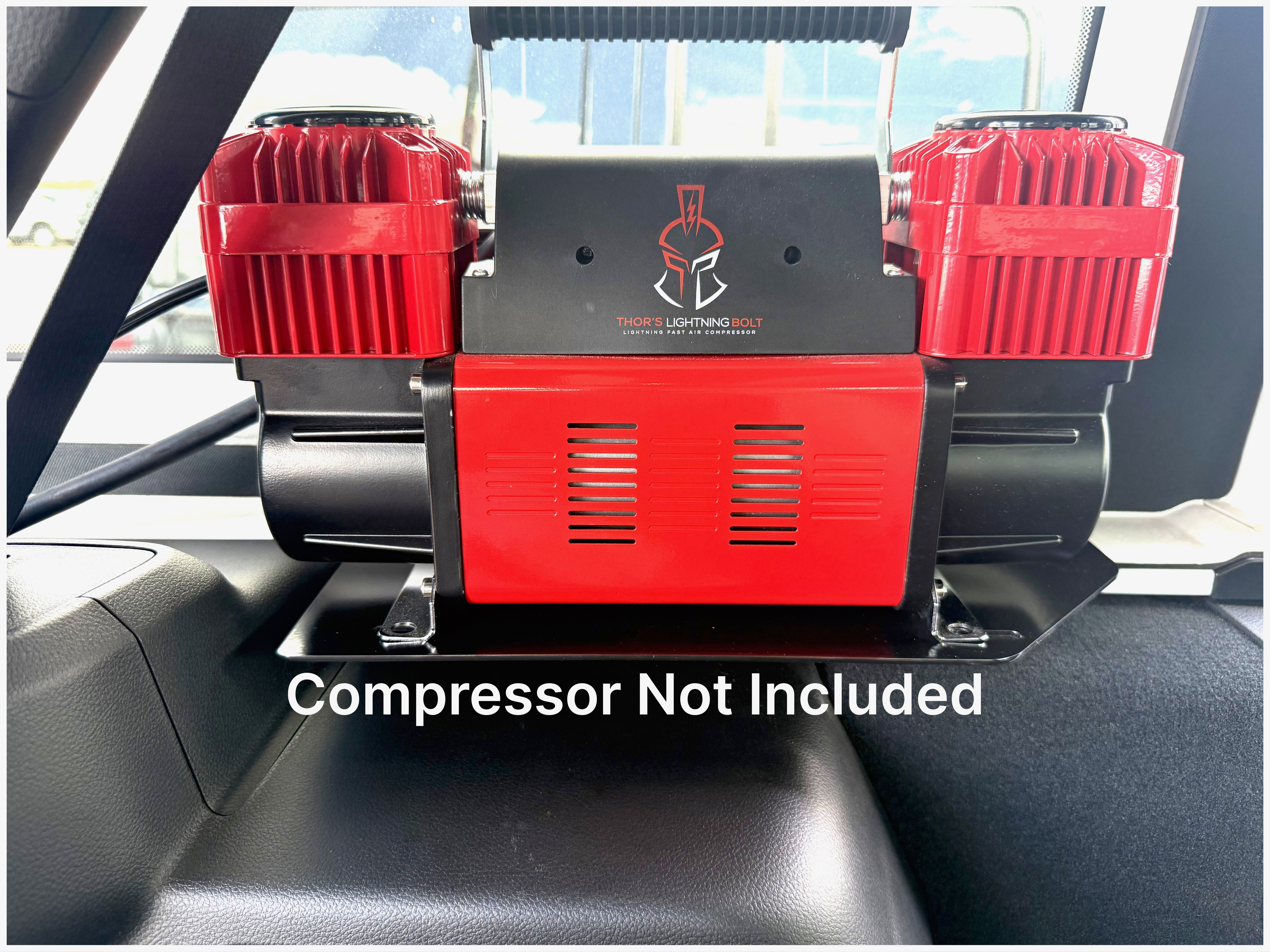 Thor's Lightning Refuge MOLLE Portable Air Compressor Storage Mount for Jeep Wrangler JLU 4-Door Hard Top 2018-2026