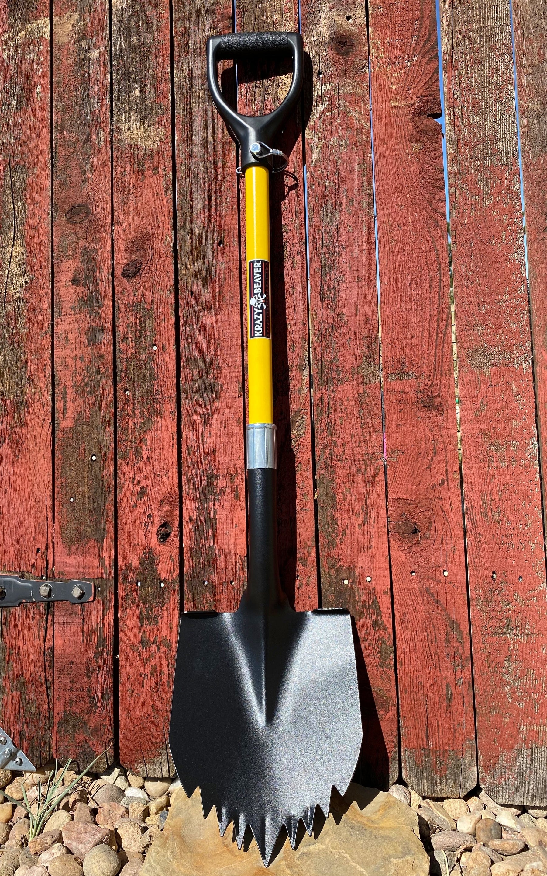 Krazy Beaver Shovel (Black Textured Head / Yellow Handle 45635)  Recovery Gear, Camping gear, Shovel, Camping Krazy Beaver Tools- Overland Kitted