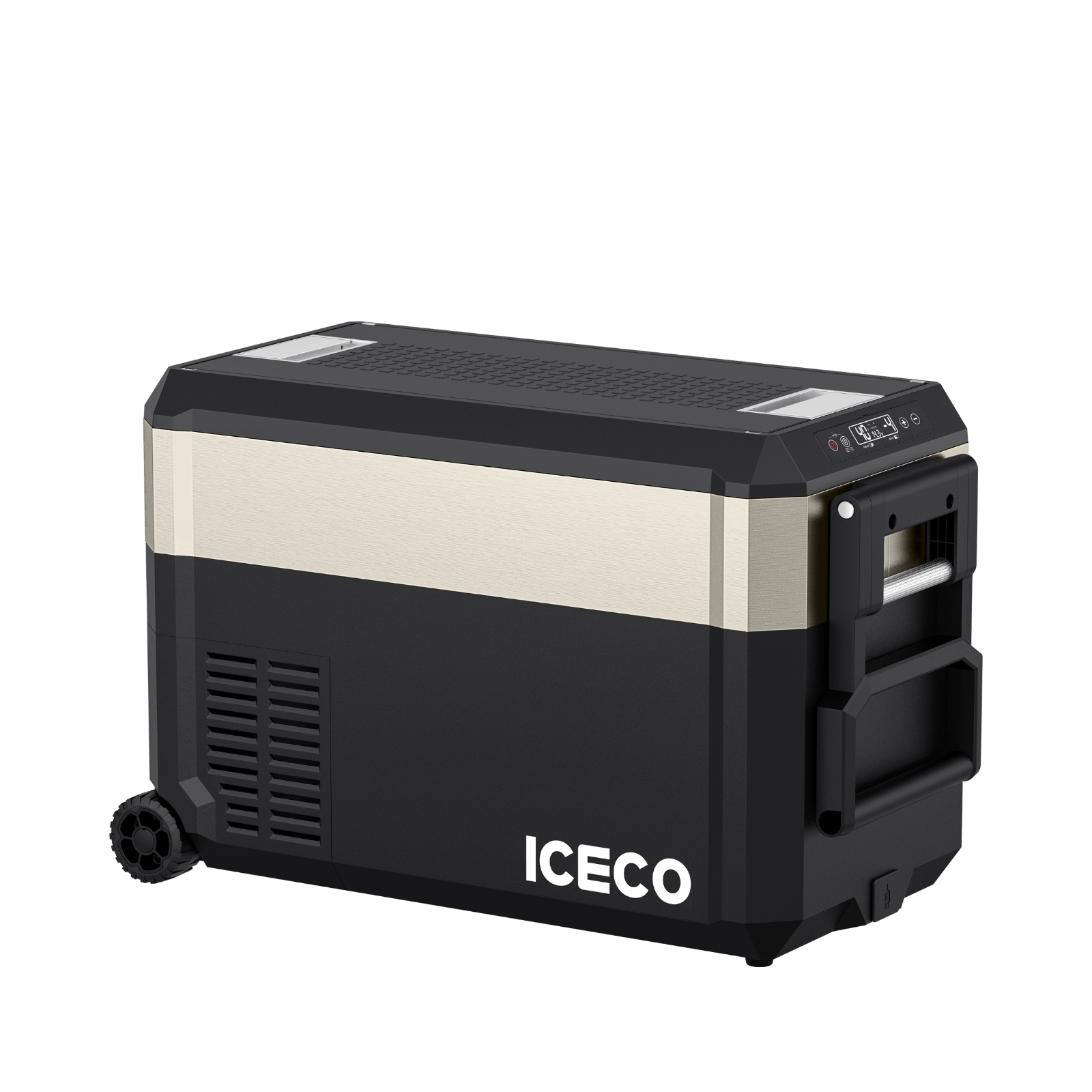 JP40 Pro Dual Zone Wheeled Portable Freezer- Golden | ICECO | 40 LT Gold JP Pro Series ICECO- Overland Kitted