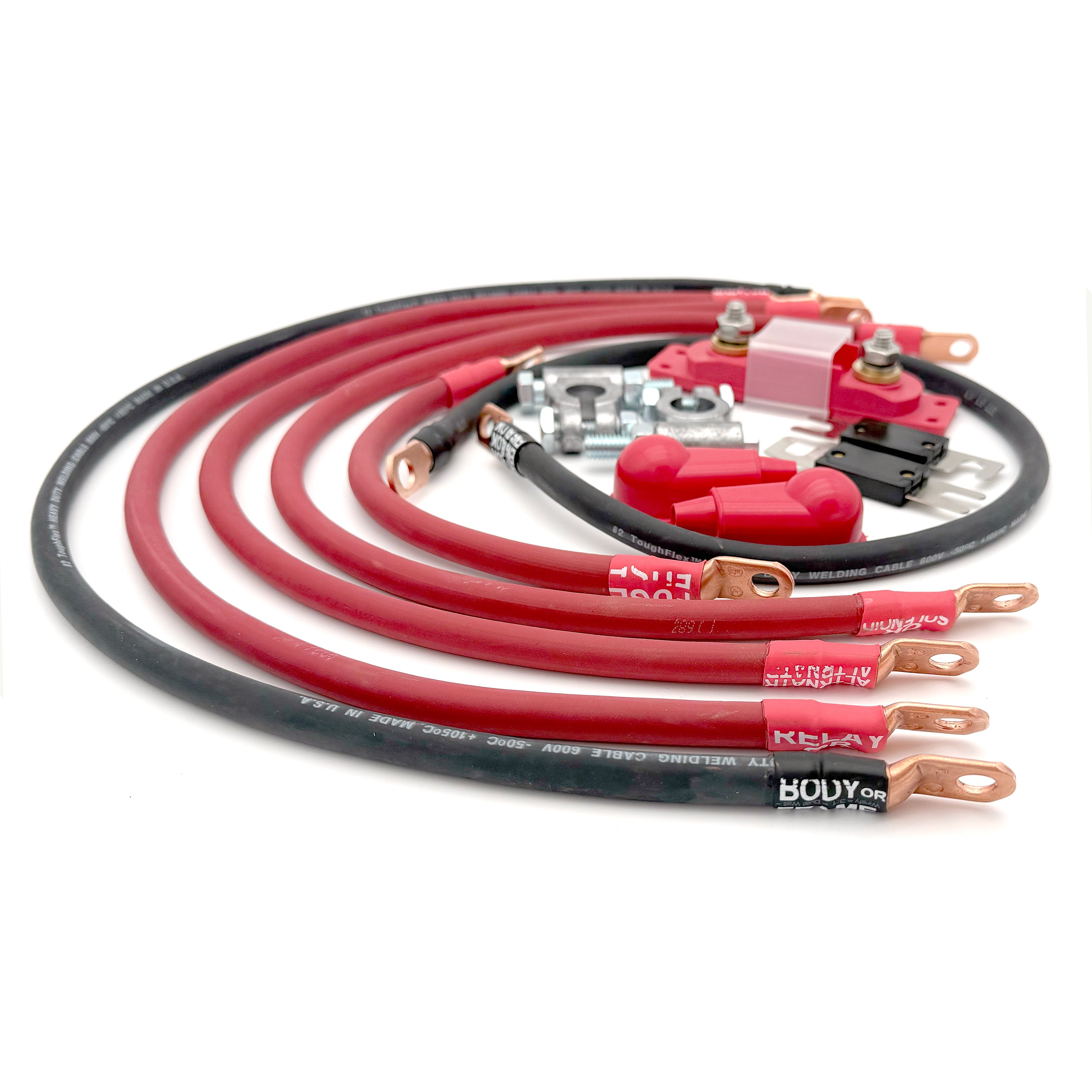 Jeep CJ Big 7 Battery Cable Kit