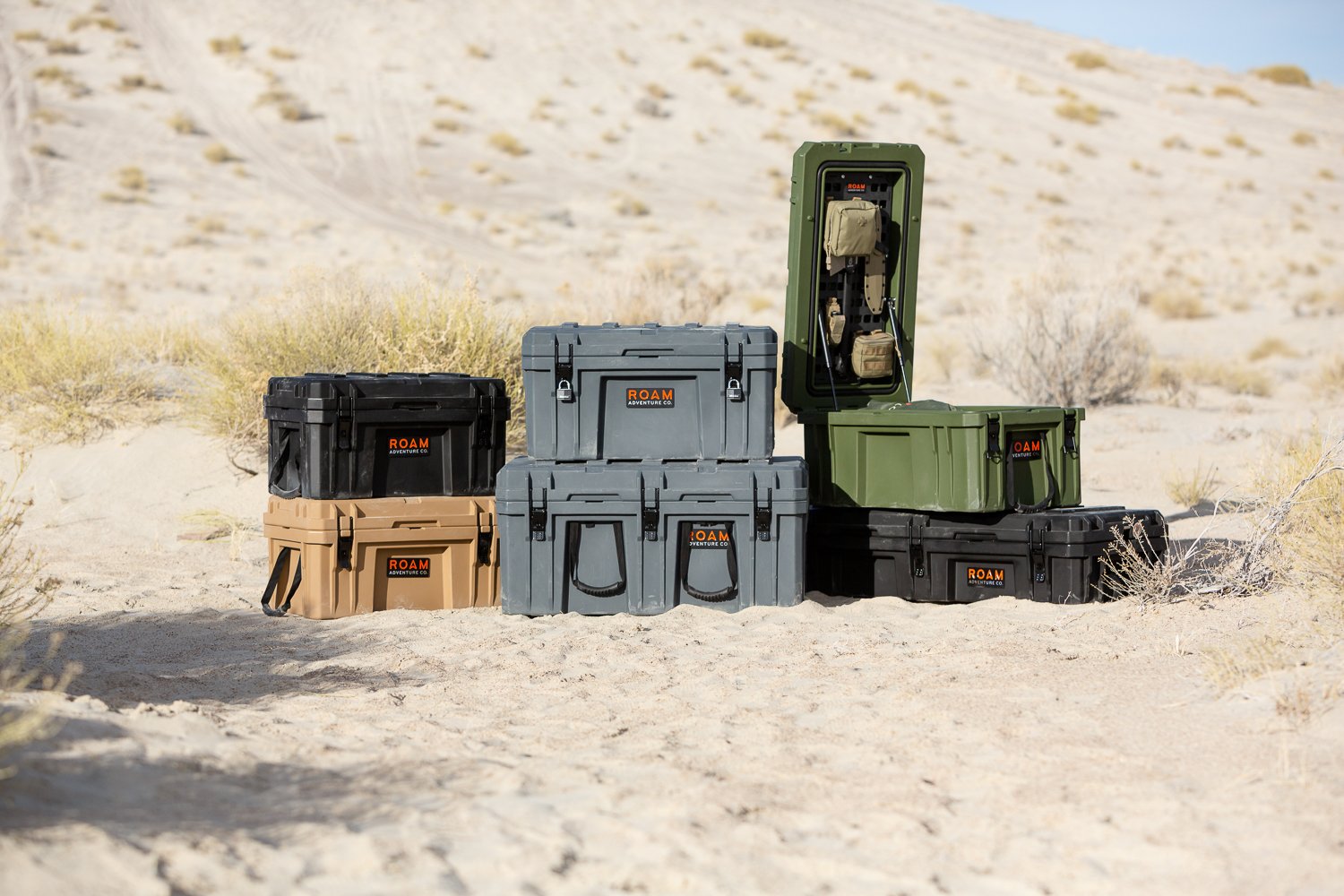ROAM 160L Rugged Case mounted in a truck bed as a lockable utility box