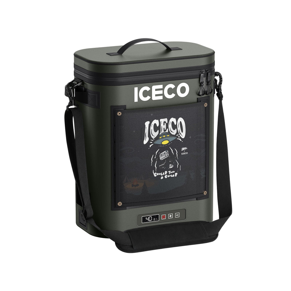 ICECO GOPACK12 backpack cooler, angled front view