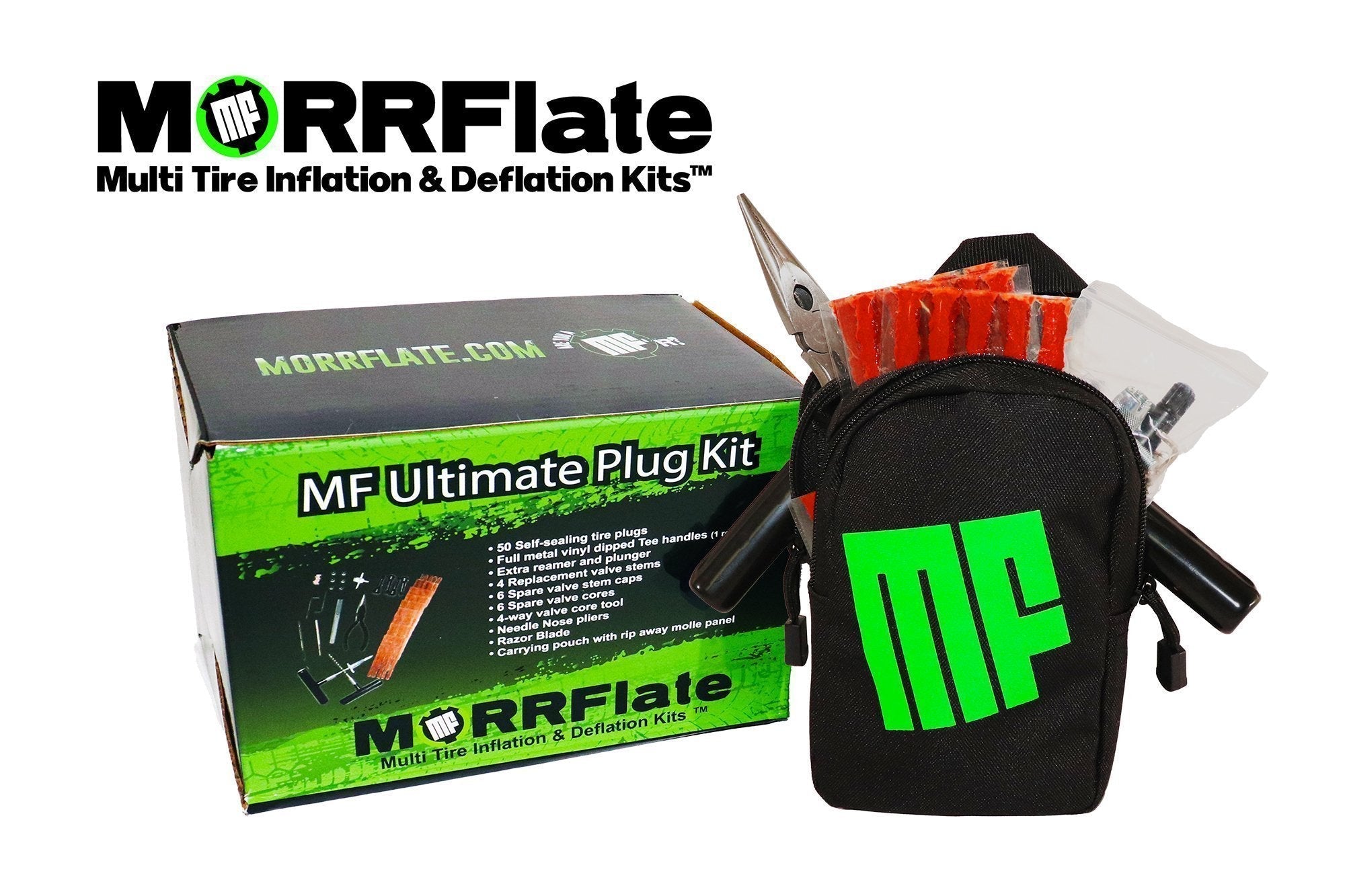 MORRFlate Ultimate 4x4 tire plug kit contents