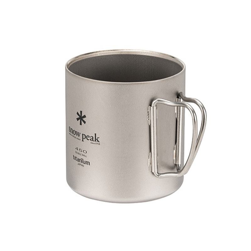 Titanium Double Wall Mug 450 Cookware Snow Peak- Overland Kitted