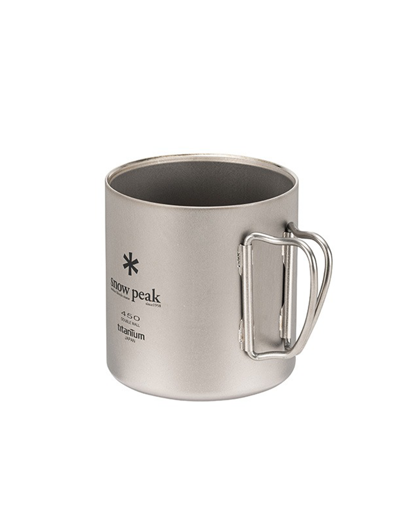 Titanium Double Wall Mug 450 Cookware Snow Peak- Overland Kitted