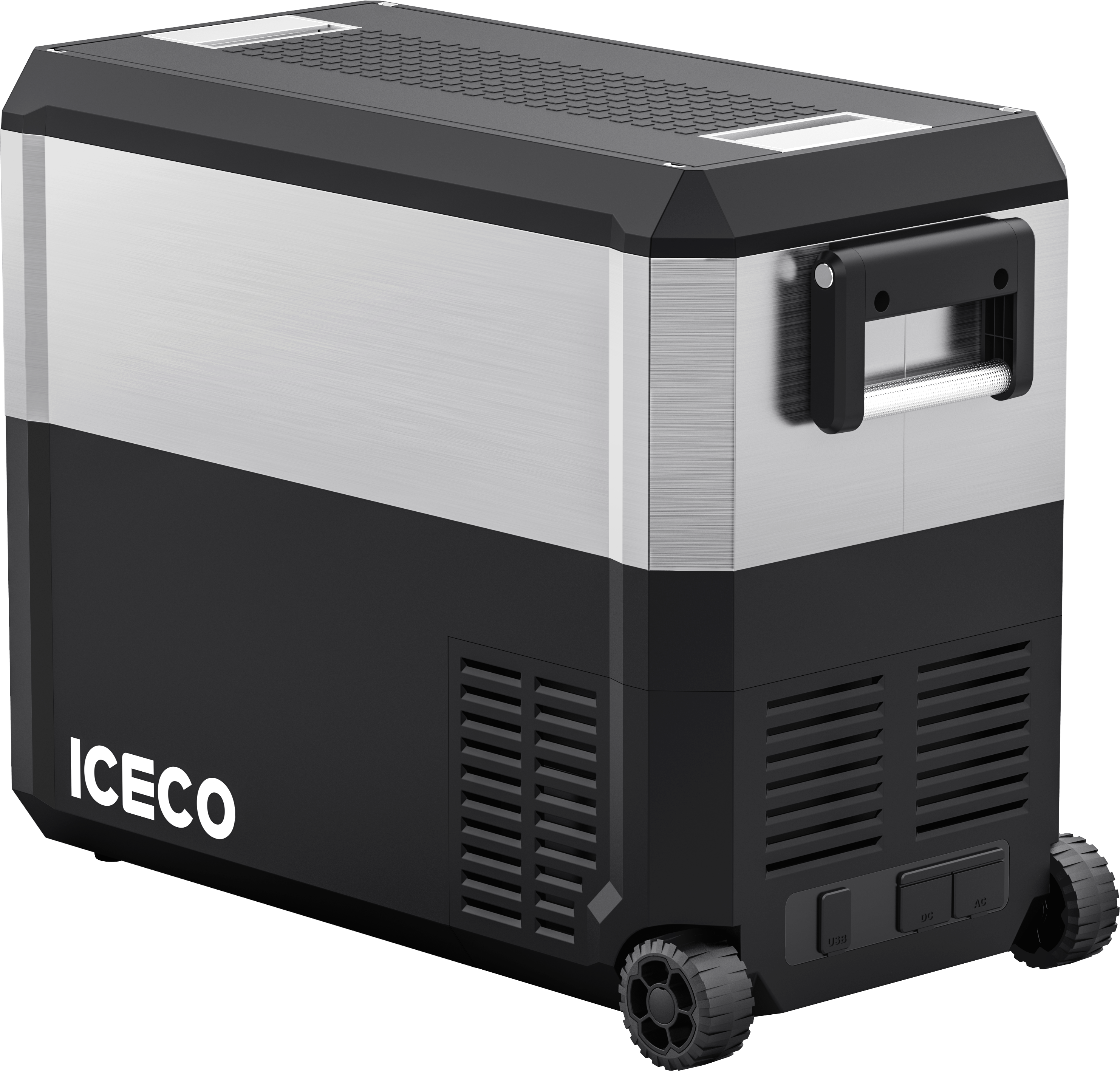 JP50 Pro Dual Zone Wheeled Car Fridge With Cover | ICECO | 50 LT JP Pro Series ICECO- Overland Kitted