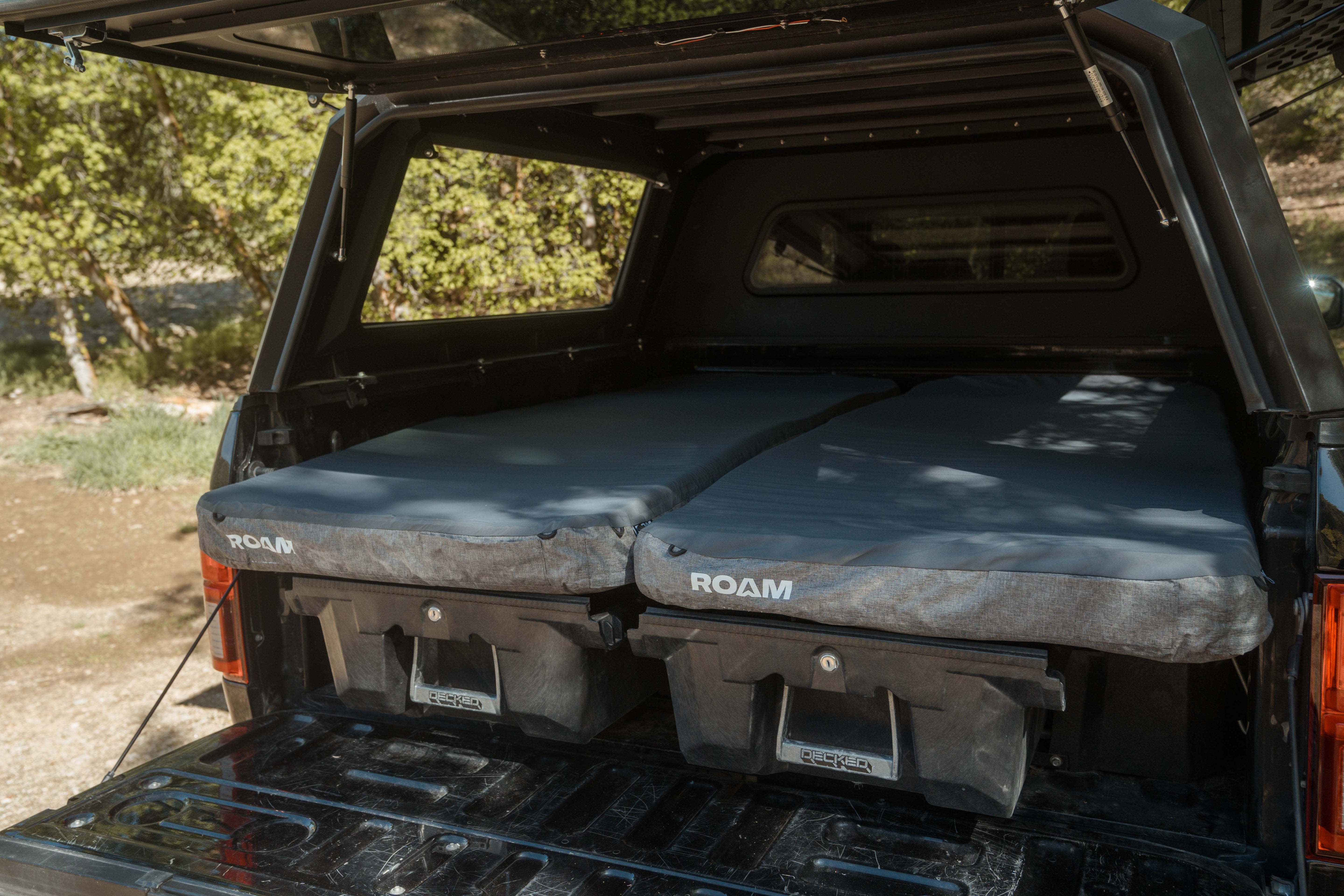 Roam mattress in a truck bed