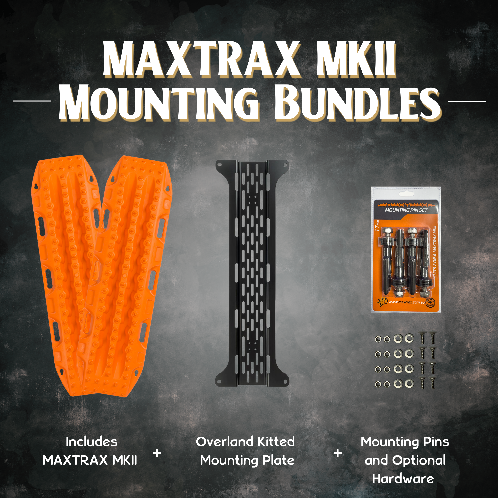 MAXTRAX MKII x Overland Kitted Mounting Plate Bundle   Overland Kitted- Overland Kitted