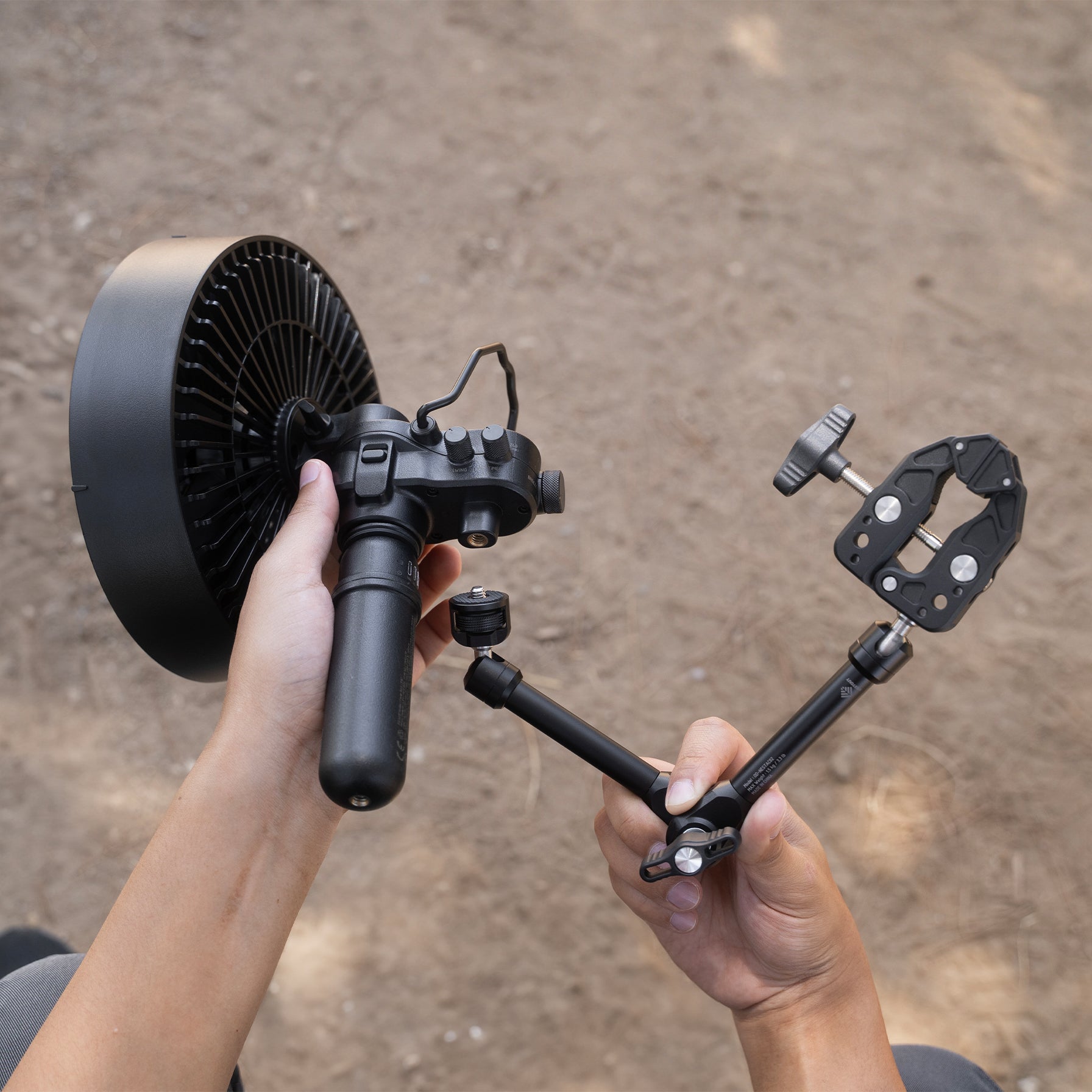 Attaching the NESTOUT FAN-1 to the Clamp Arm's 1/4"-20 mount