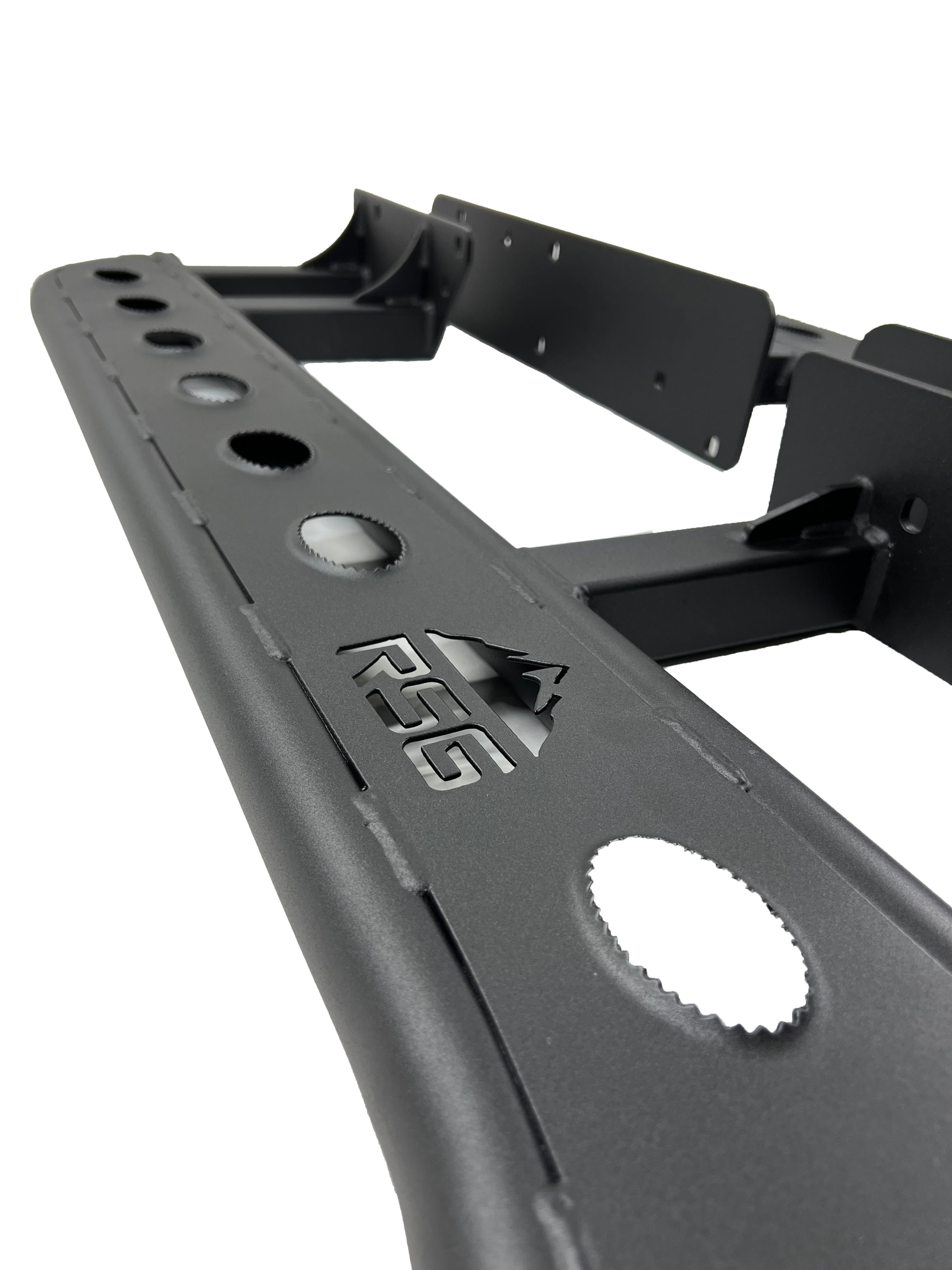 2010 - 2024 Toyota 4Runner Flat Sliders With Grip Top Plate POWDER COATED (ORIGINAL TOP PLATE)