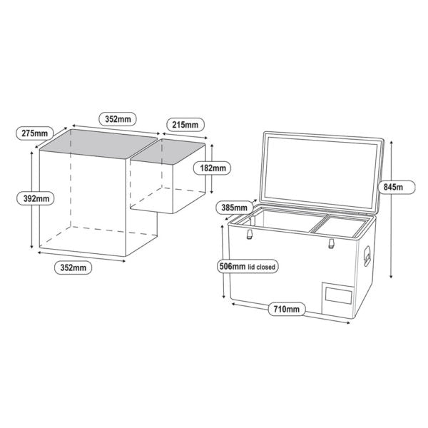 50L Legacy Smart QC Fridge/Freezer  Fridges National Luna- Overland Kitted