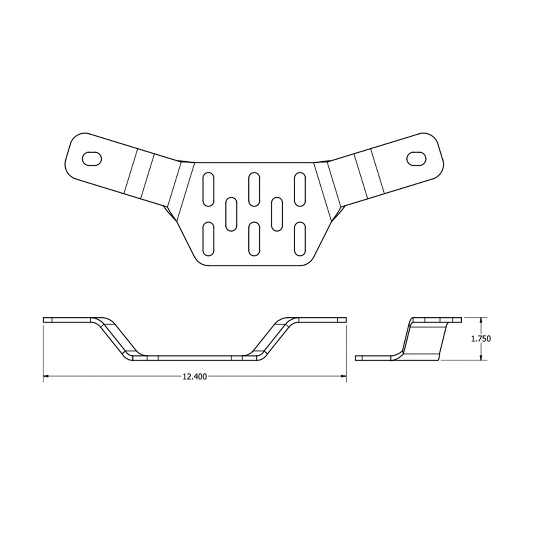 Overland Kitted Raised Boomerang MAXTRAX® Roof Rack Mount - 1.75" Rise