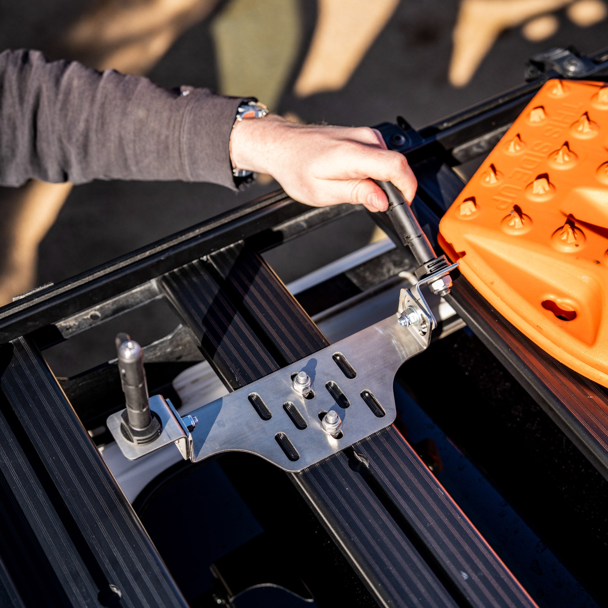 Overland Kitted Folding MAXTRAX Roof Rack Bracket 1.25 inch rise