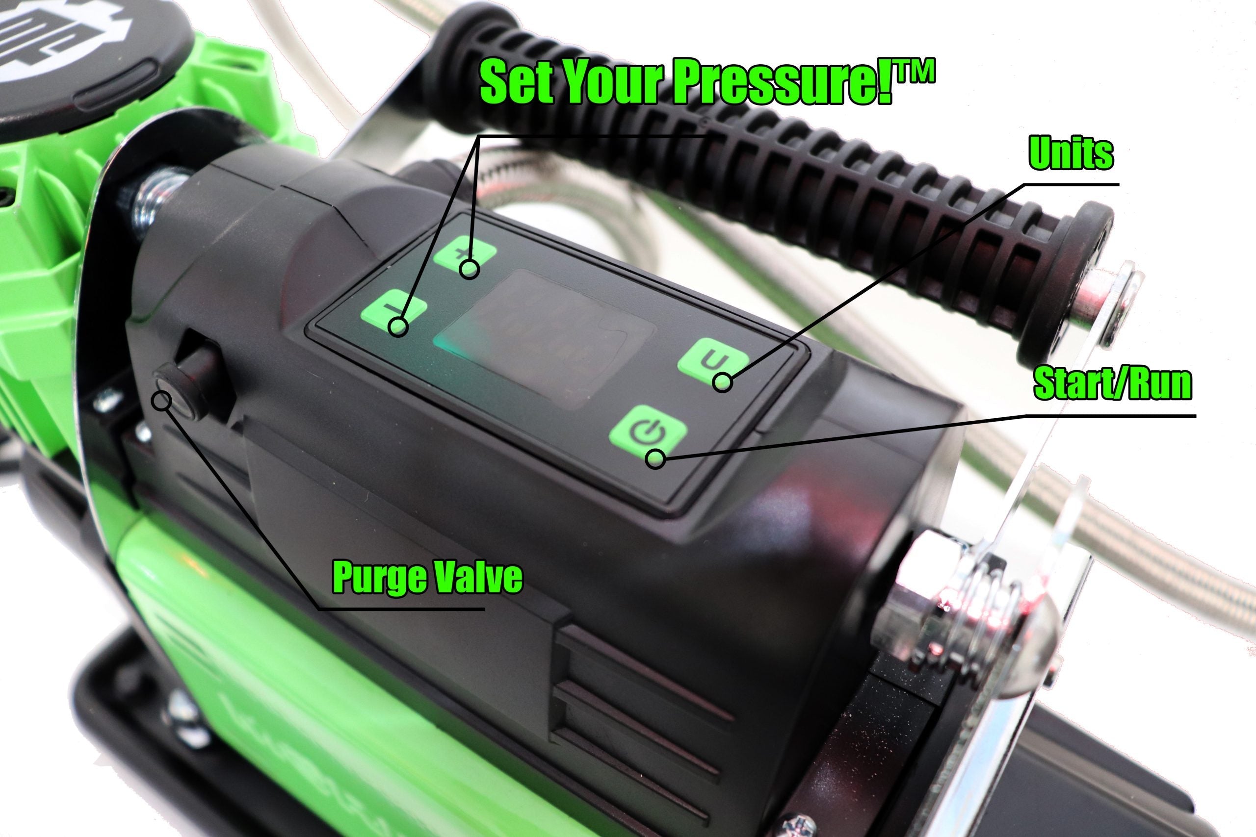 MORRFlate FiveSix PSI Pro compressor control panel and features
