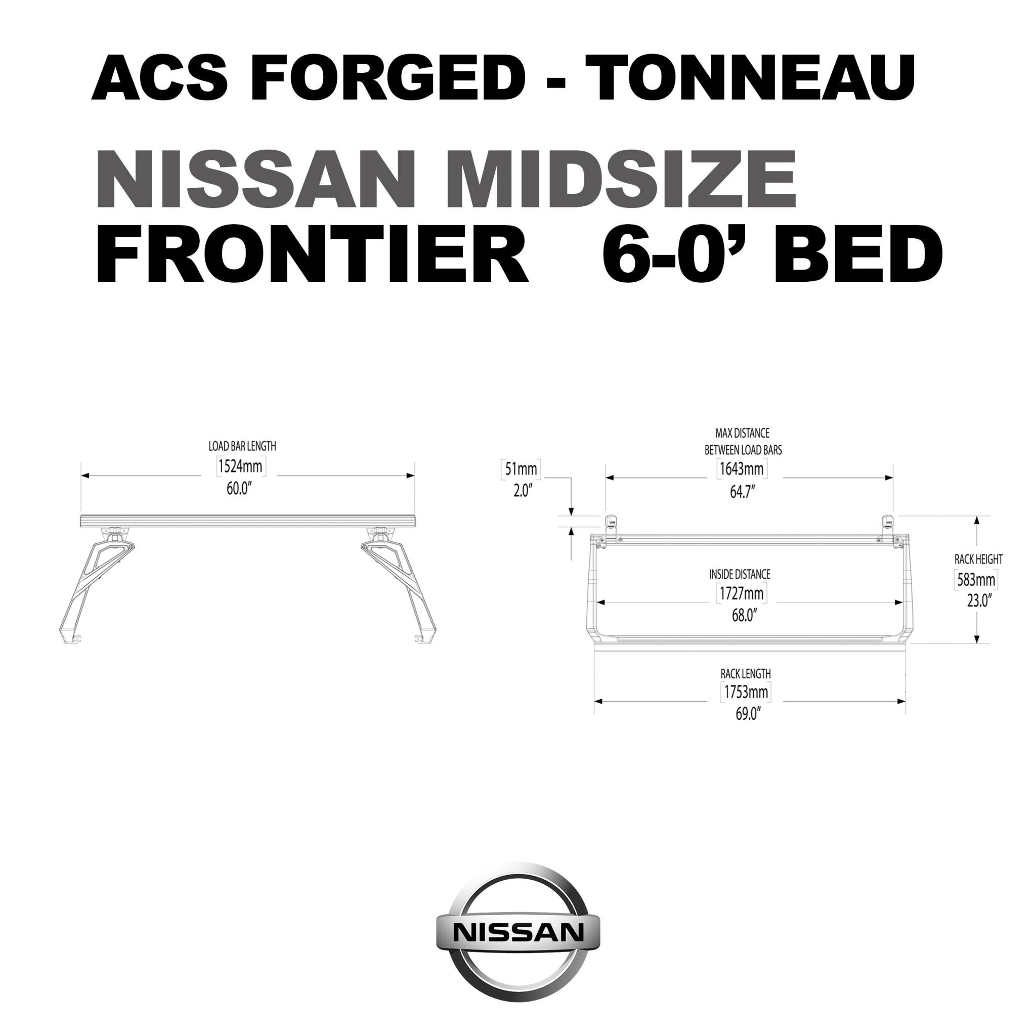 Nissan Frontier 6' ft. Bed | Nissan Frontier ACS FORGED 6' ft. Bed - Leitner Designs