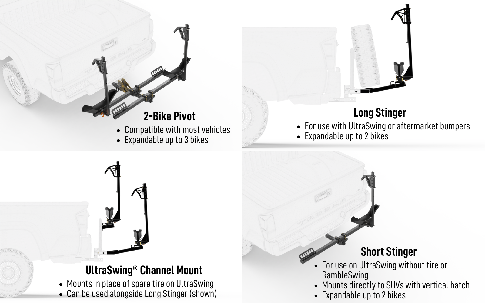 RambleRack® Heavy Duty Hitch Bike Rack | RiGd Supply Vehicle RIGd Supply- Overland Kitted