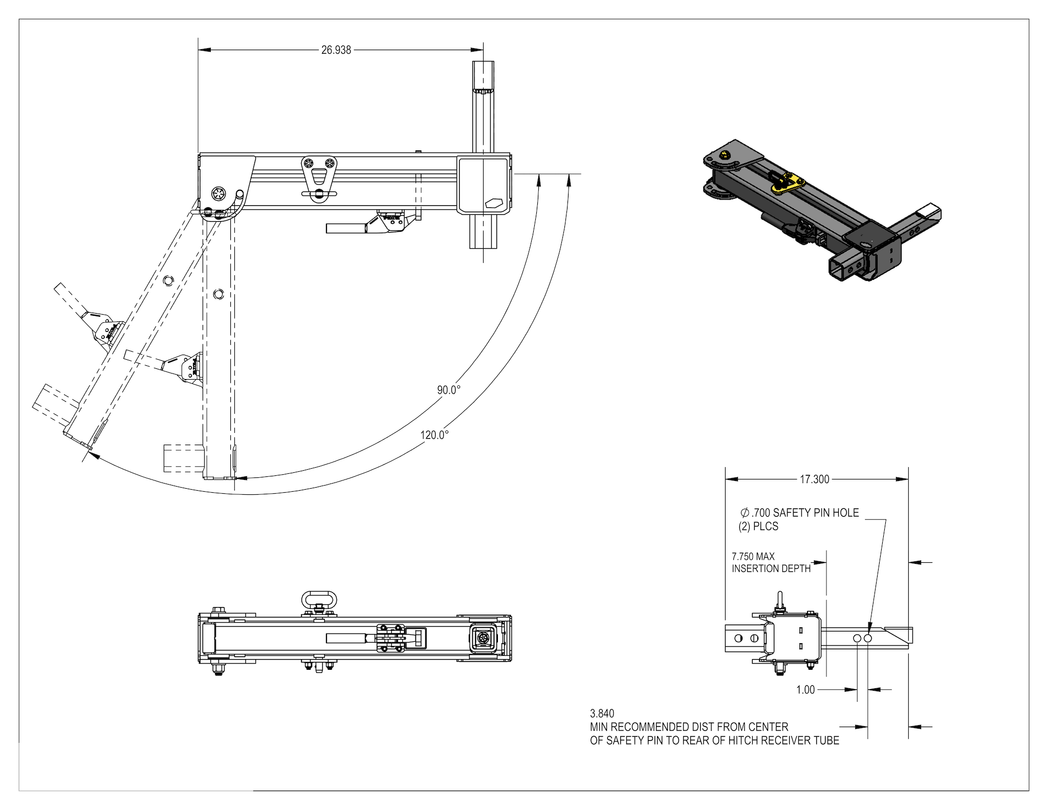 RambleSwing™ Swing Out Hitch Rack | RiGd Supply Accessories RIGd Supply- Overland Kitted