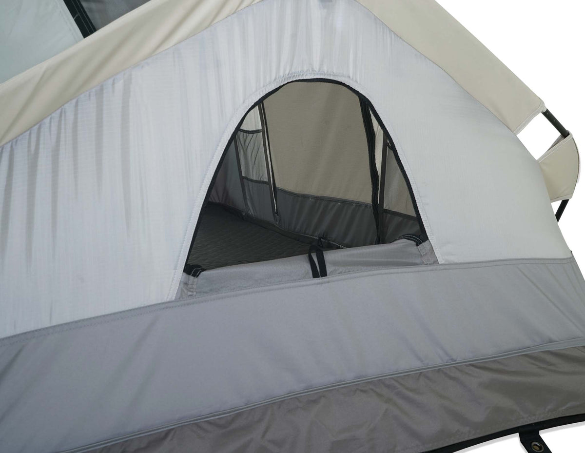 C6 Rev Rack Tent (HellaStorm) – window panel close-up