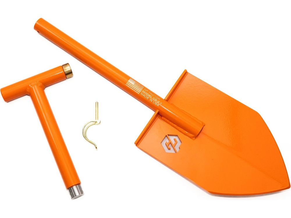 GP 2-Piece Camp Shovel Tool Orange Tools GP Factor- Overland Kitted