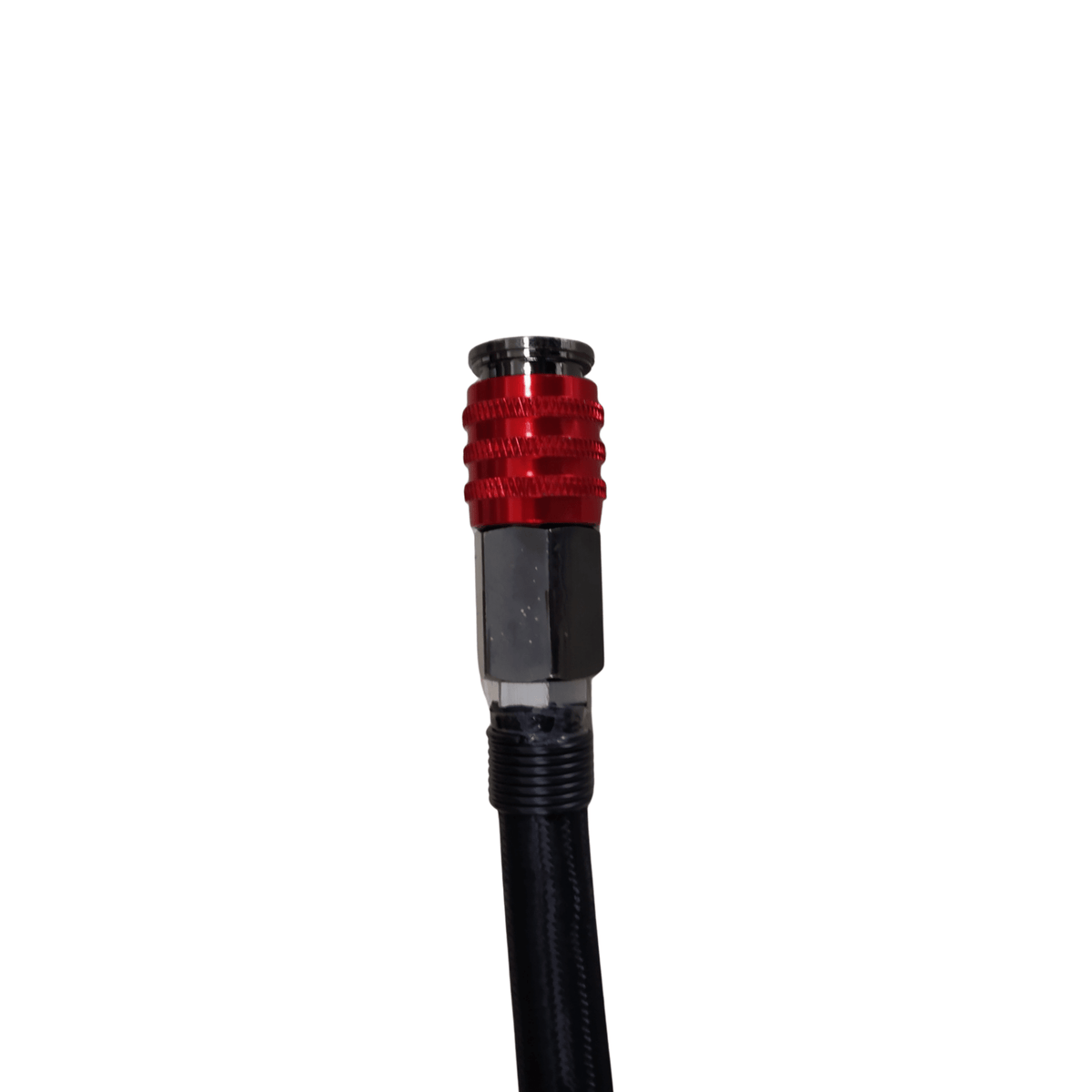 Close-up of Lightning Strike Pro's industrial interchange quick-connect air hose fitting