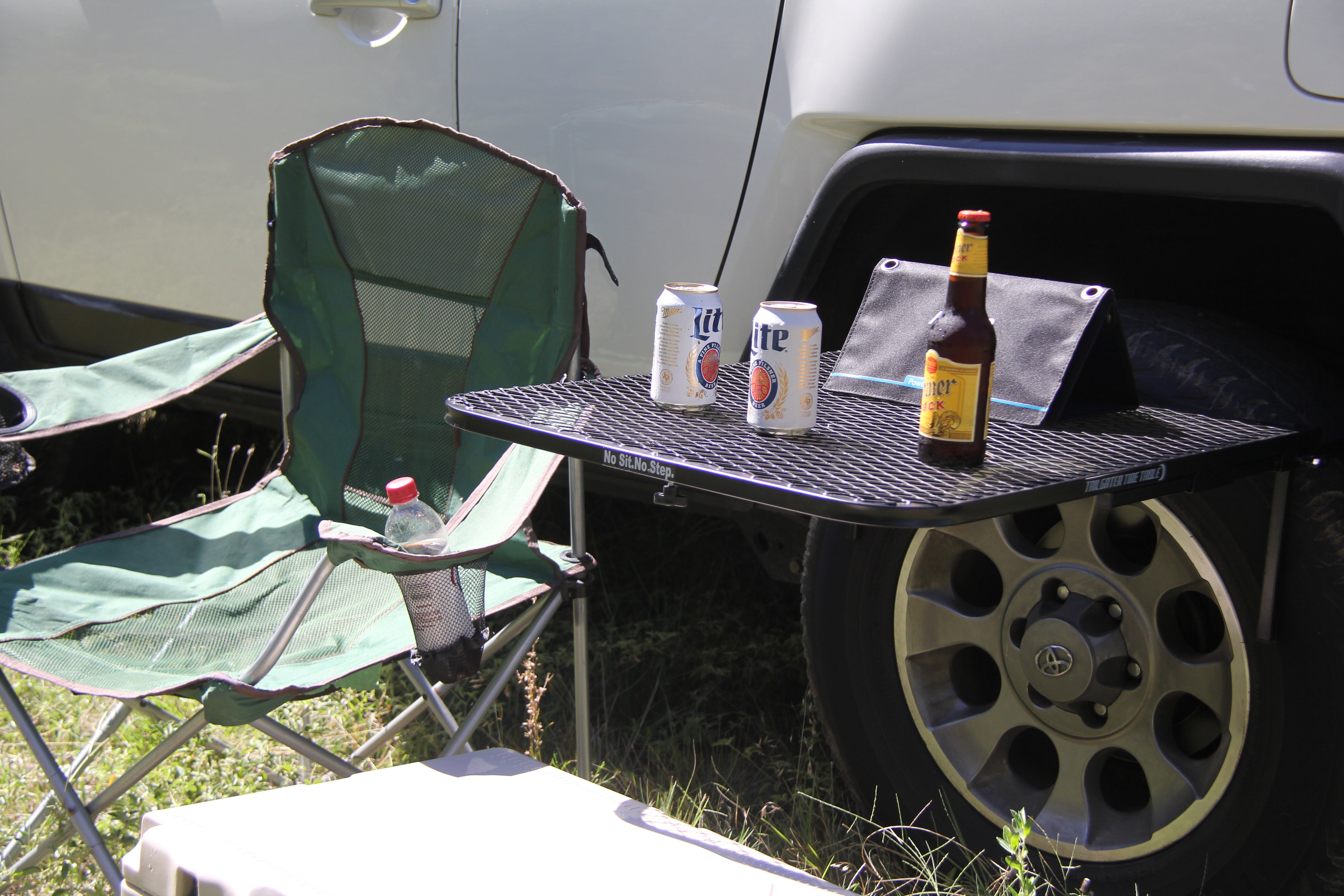 Standard Steel Camping Table Steel Standard Tail Gater Tire Table- Overland Kitted