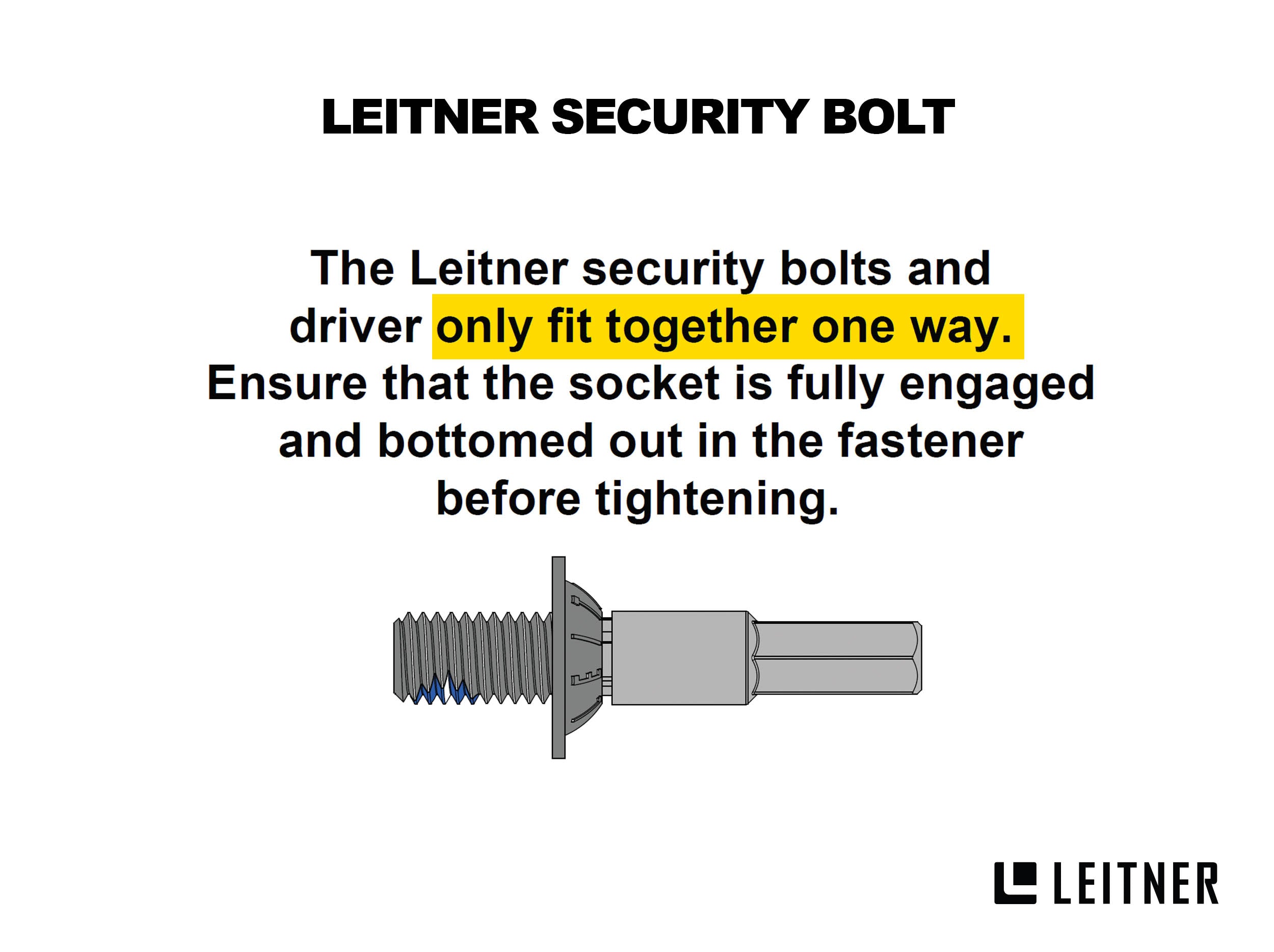 SECURITY BOLT KIT - Leitner Designs