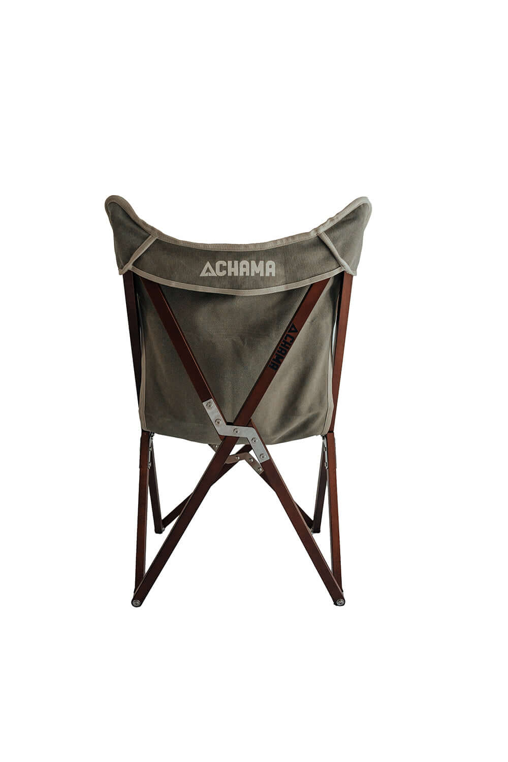 Chama Vaquero chair in Slate canvas, back view