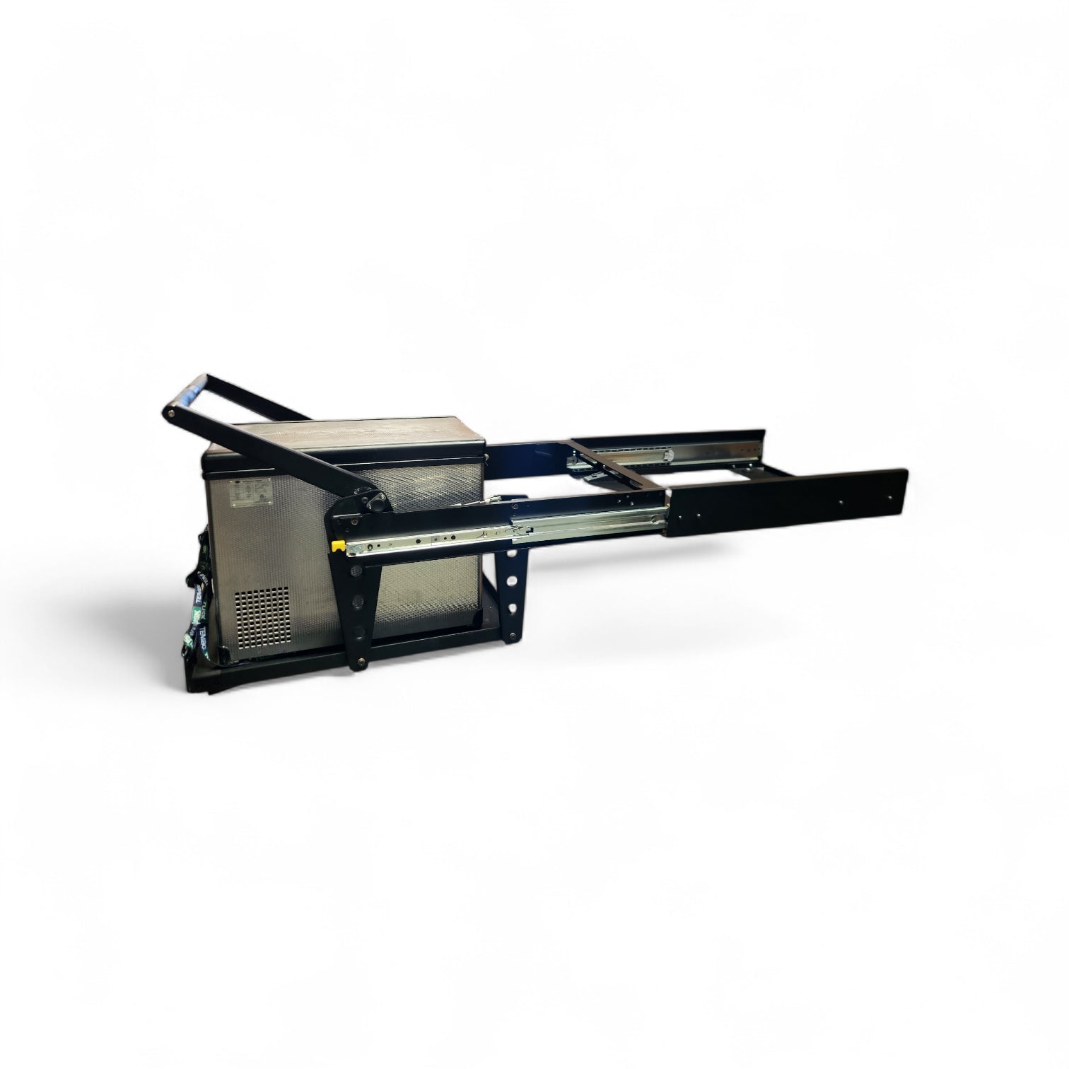 TemboTusk DropDown Slide dropped down with a fridge loaded on the pan