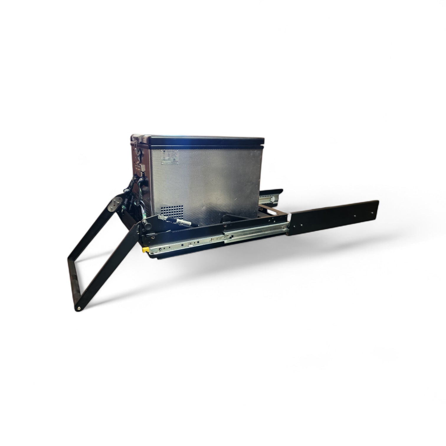 TemboTusk DropDown Slide raised with a fridge secured on top
