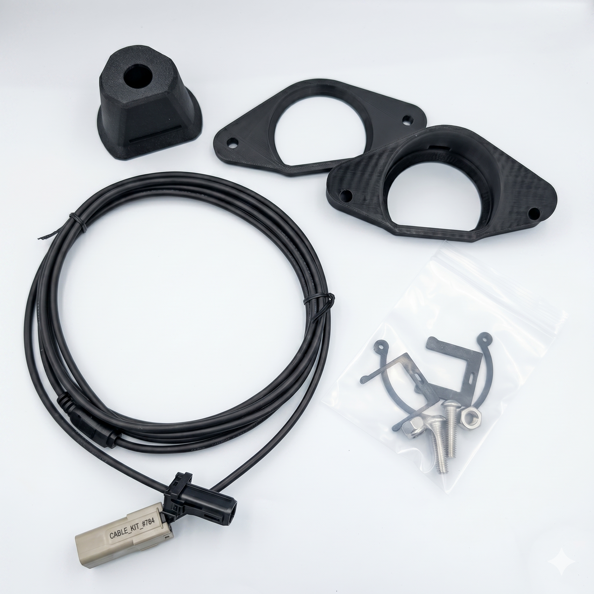 GG Offroad Tundra 360 camera relocation cable with bezels, mount and hardware