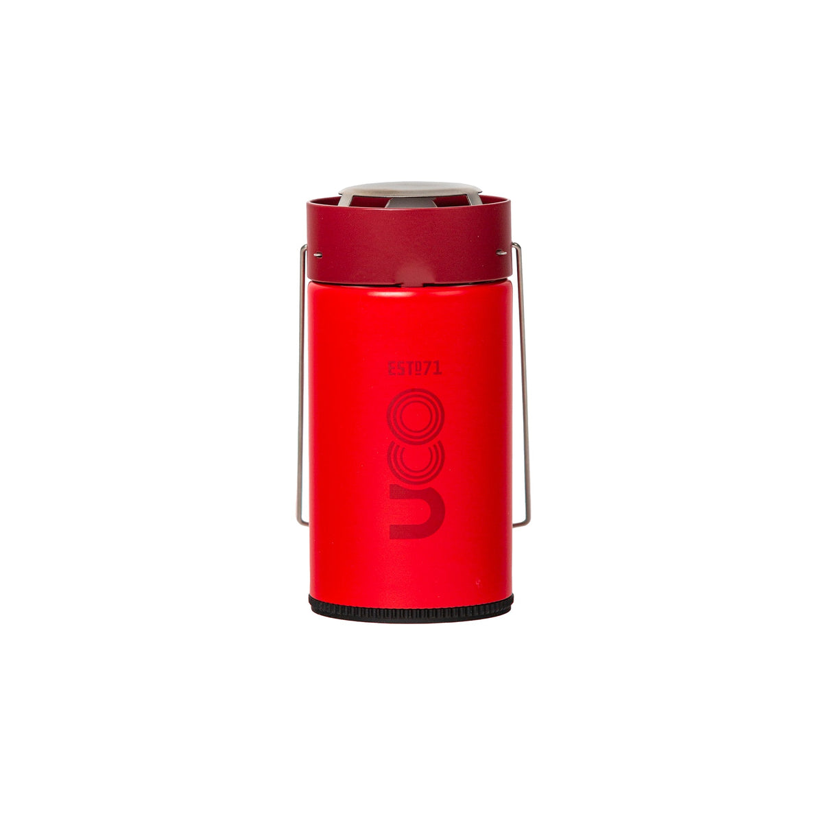 Red UCO Candlelier candle lantern collapsed down for storage