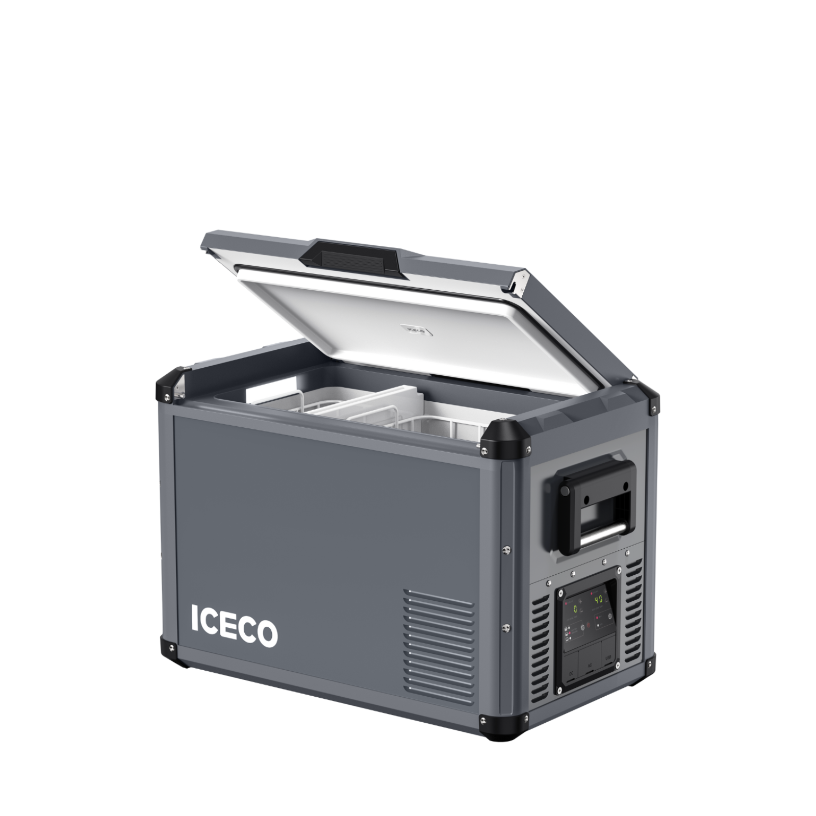 VL45ProD Dual Zone Portable Freezer - Gray | ICECO VL Pro Series ICECO- Overland Kitted